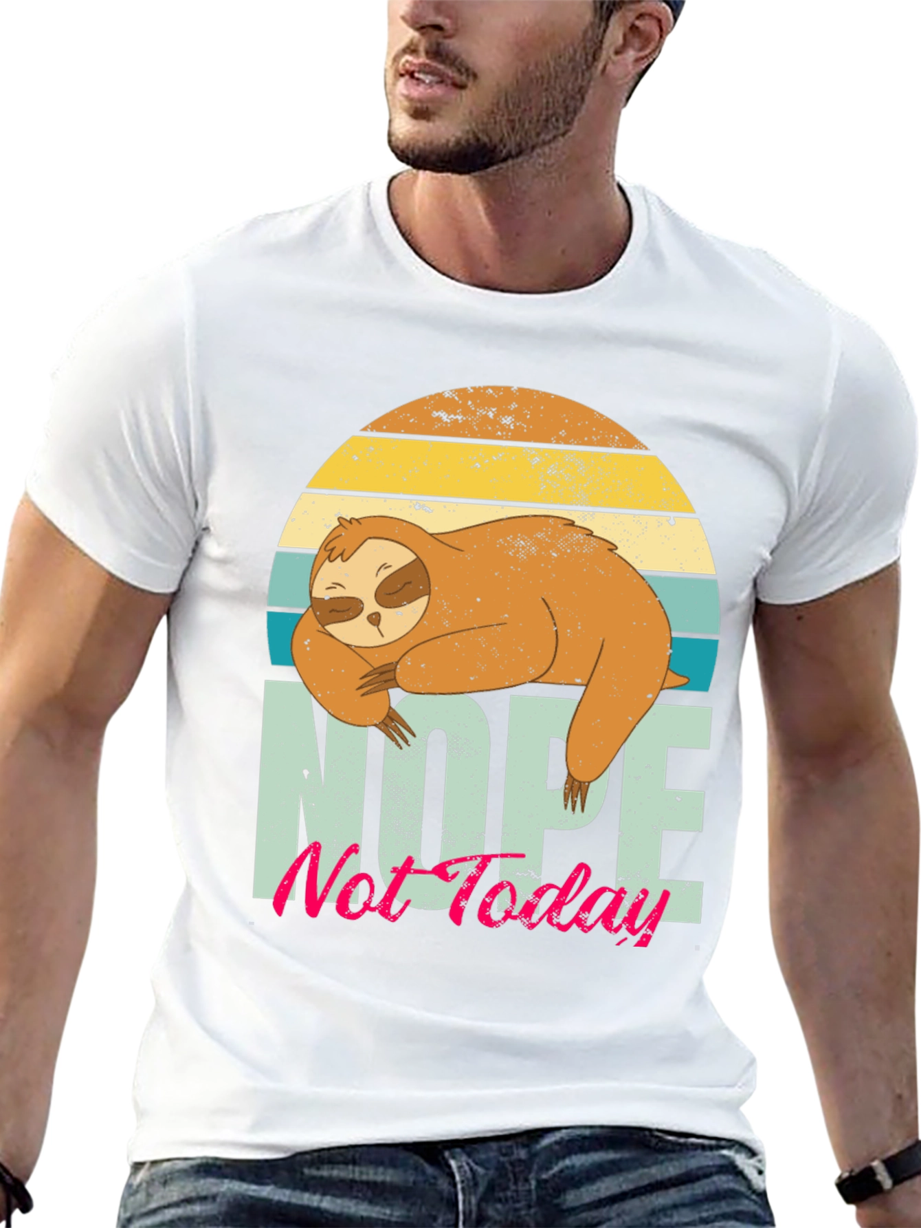 Funny Sloth Graphic T-Shirt - Nope Not Today