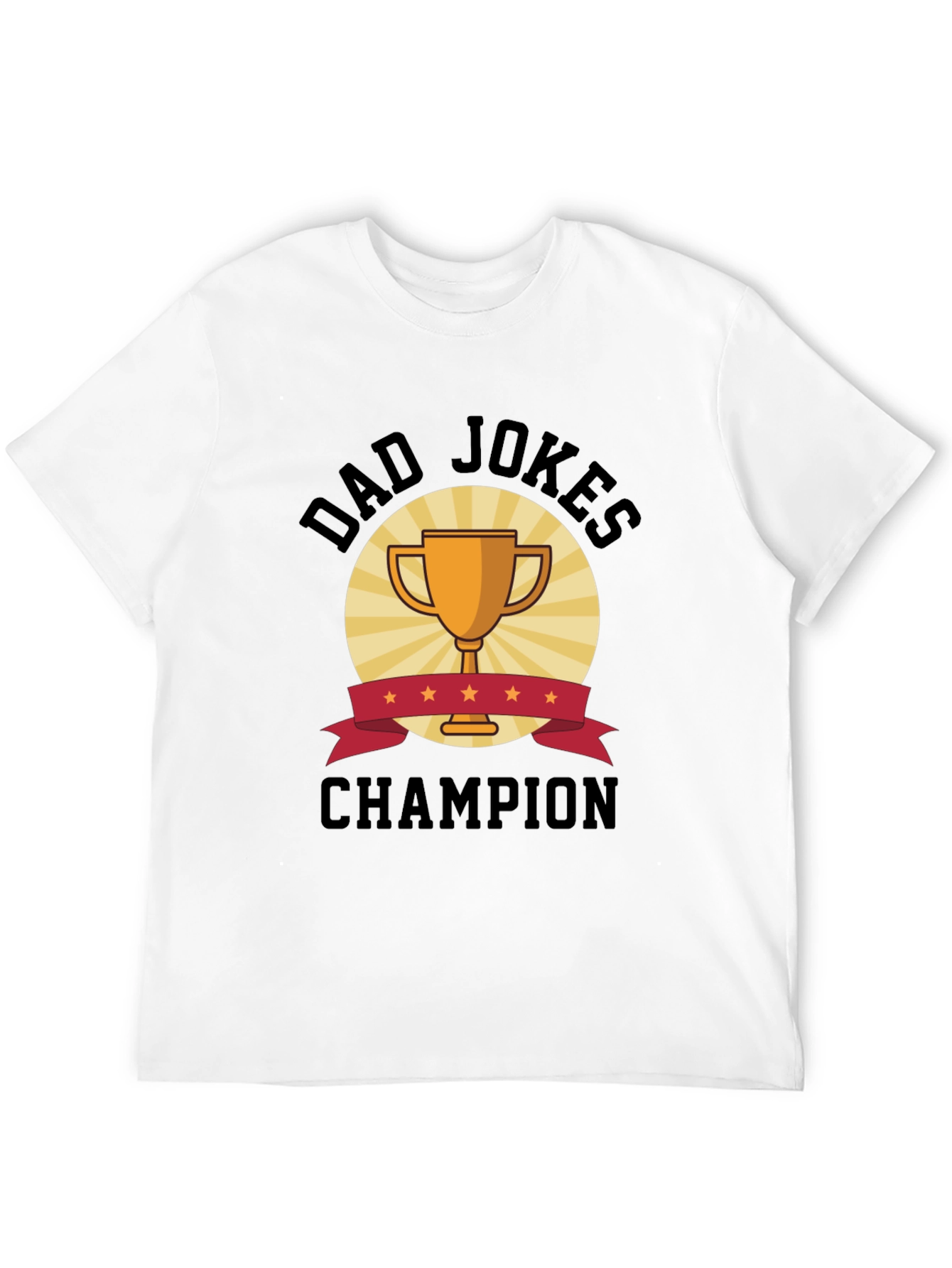 Dad Jokes Champion Black T-Shirt