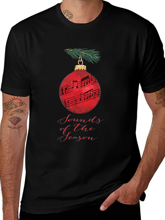 Sounds of the Season Christmas Ornament Music Notes T-Shirt