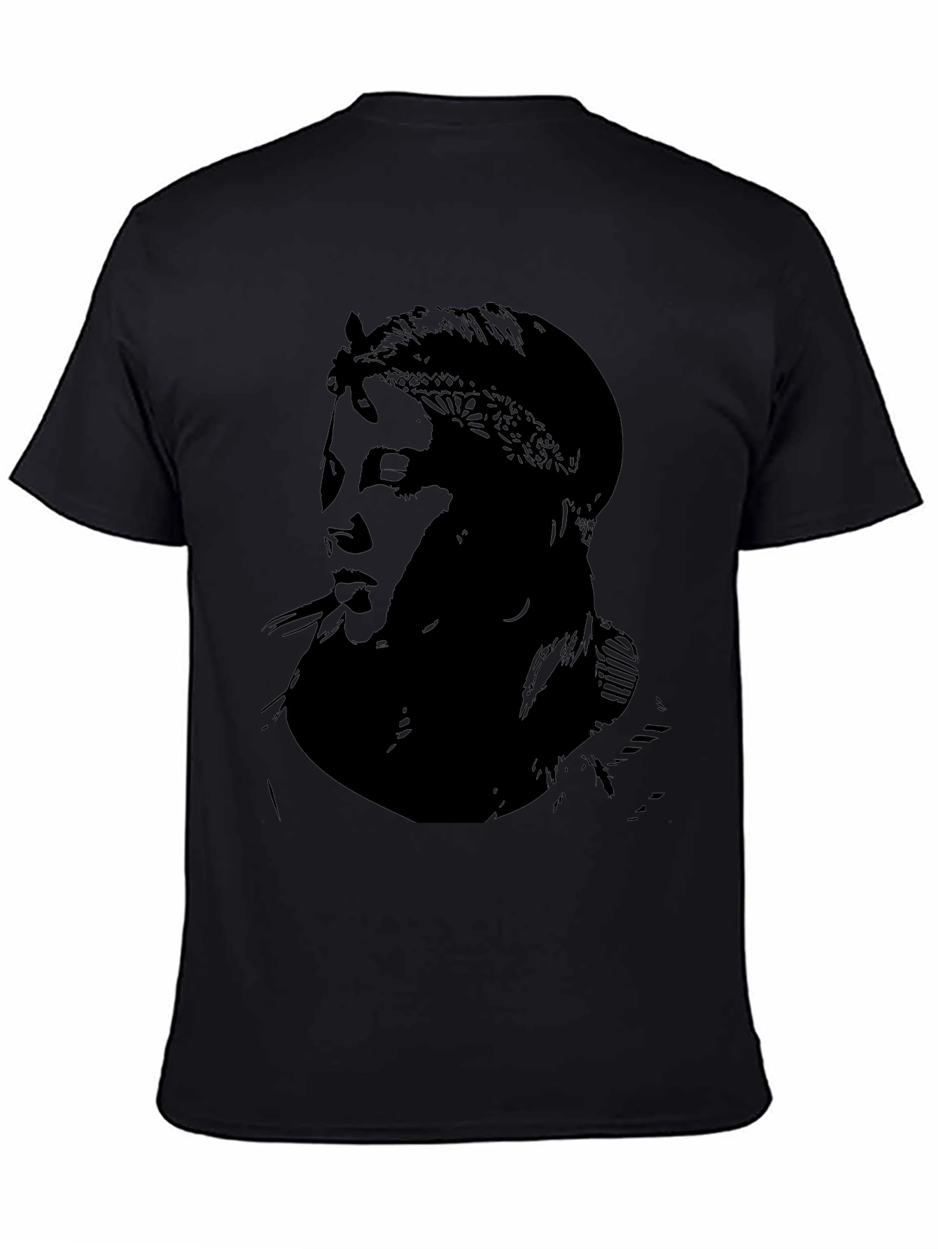 Tupac Silhouette Graphic Black T-Shirt