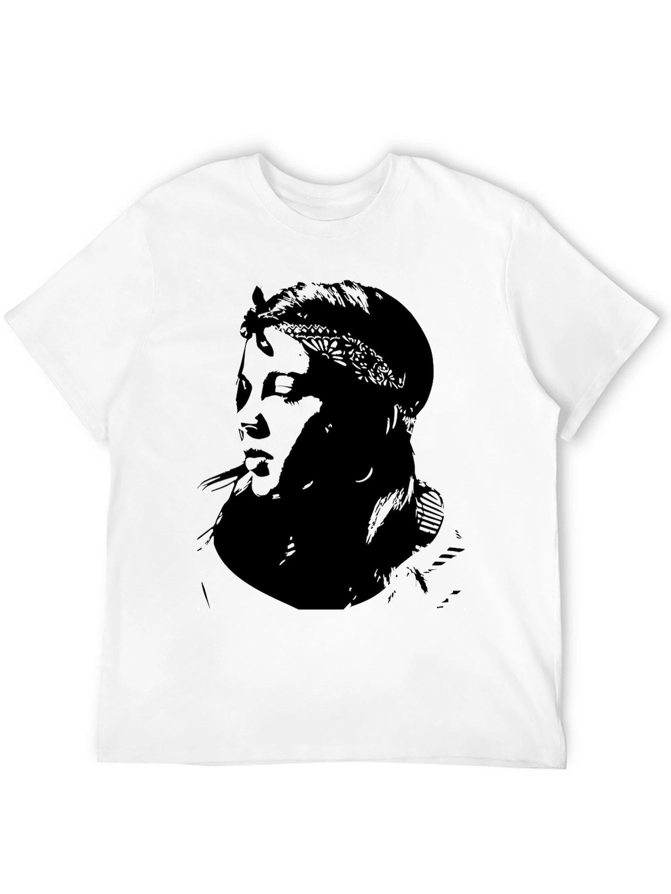 Tupac Silhouette Graphic Black T-Shirt