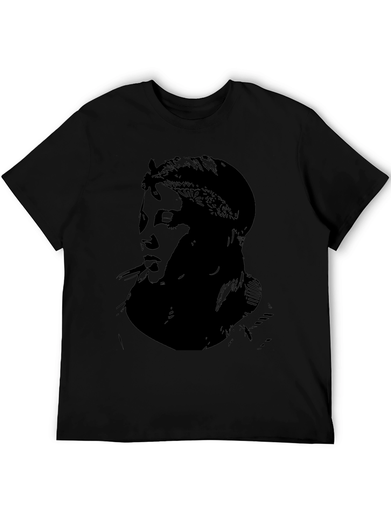 Tupac Silhouette Graphic Black T-Shirt