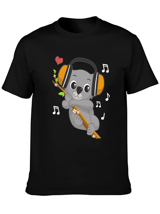 Cute Koala Music Lover Graphic Tee