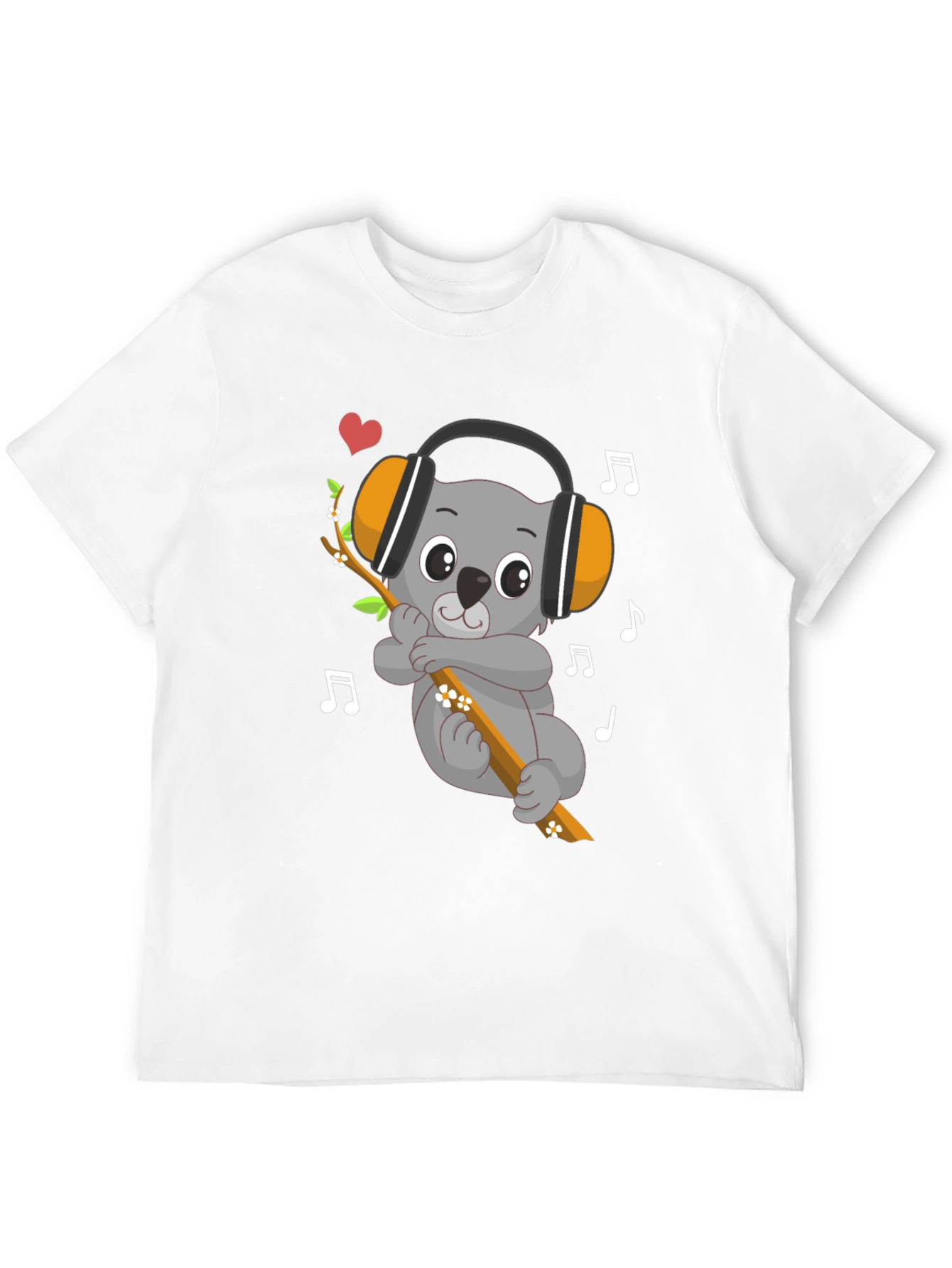 Cute Koala Music Lover Graphic Tee