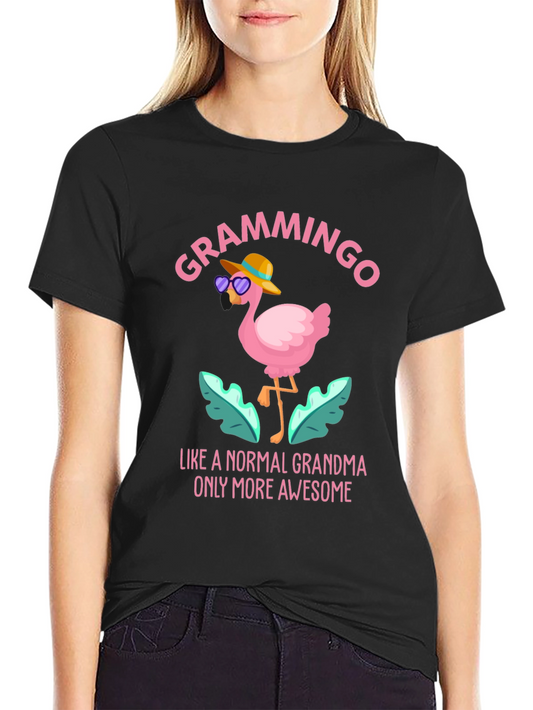 Grammingo T-Shirt - Awesome Grandma Flamingo Tee