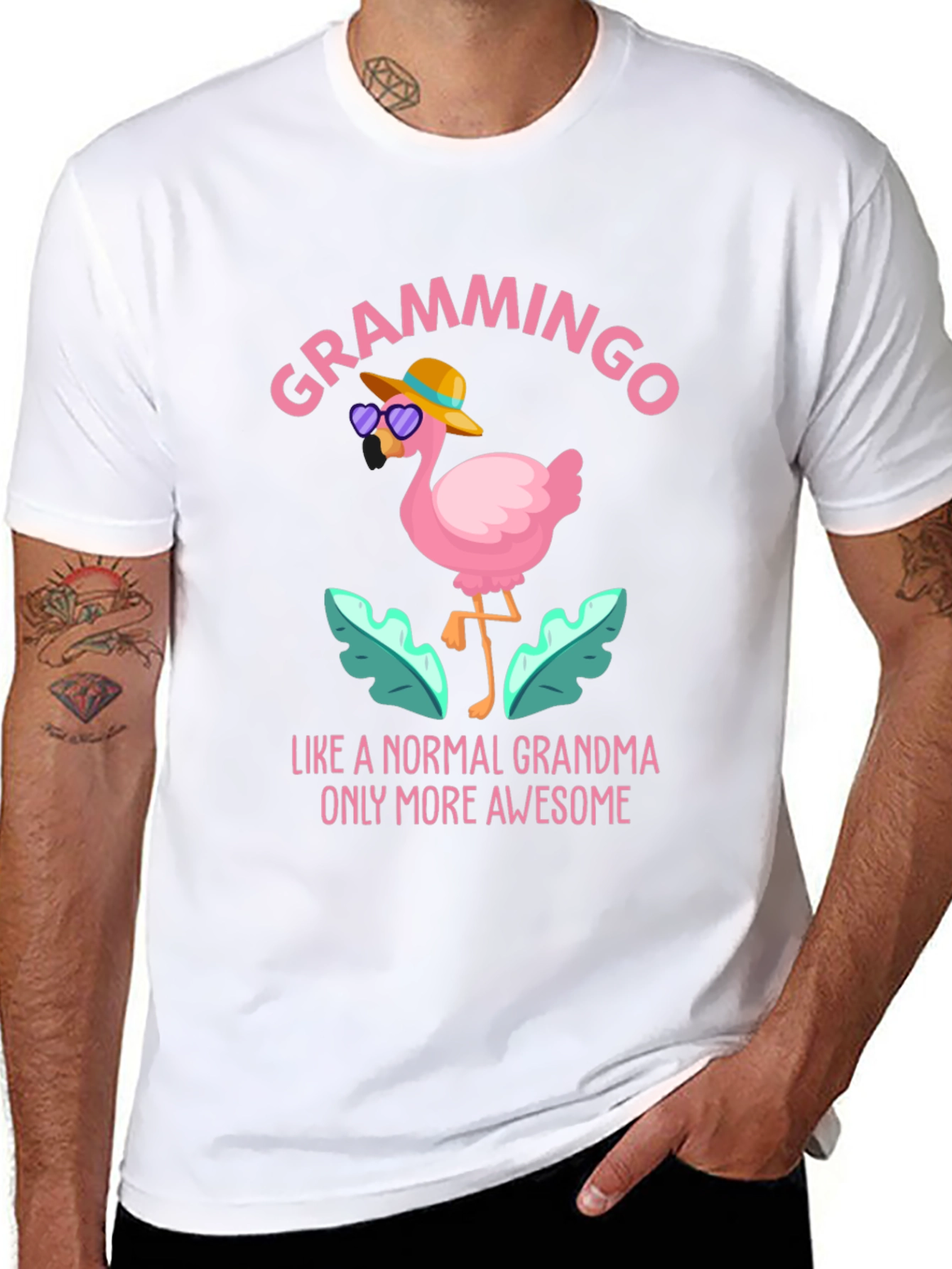 Grammingo T-Shirt - Awesome Grandma Flamingo Tee