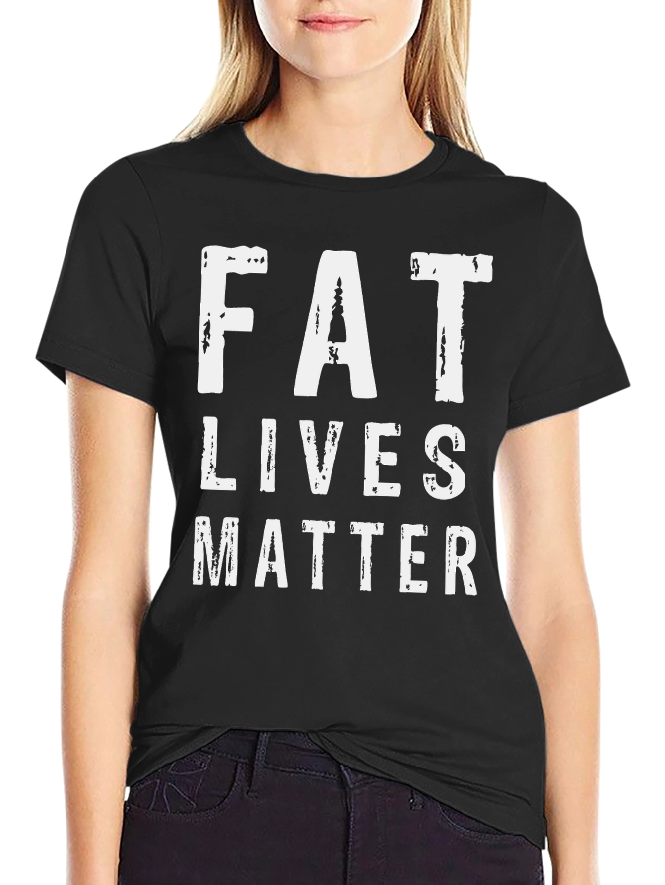 Fat Lives Matter Graphic Tee - Mens Black T-Shirt