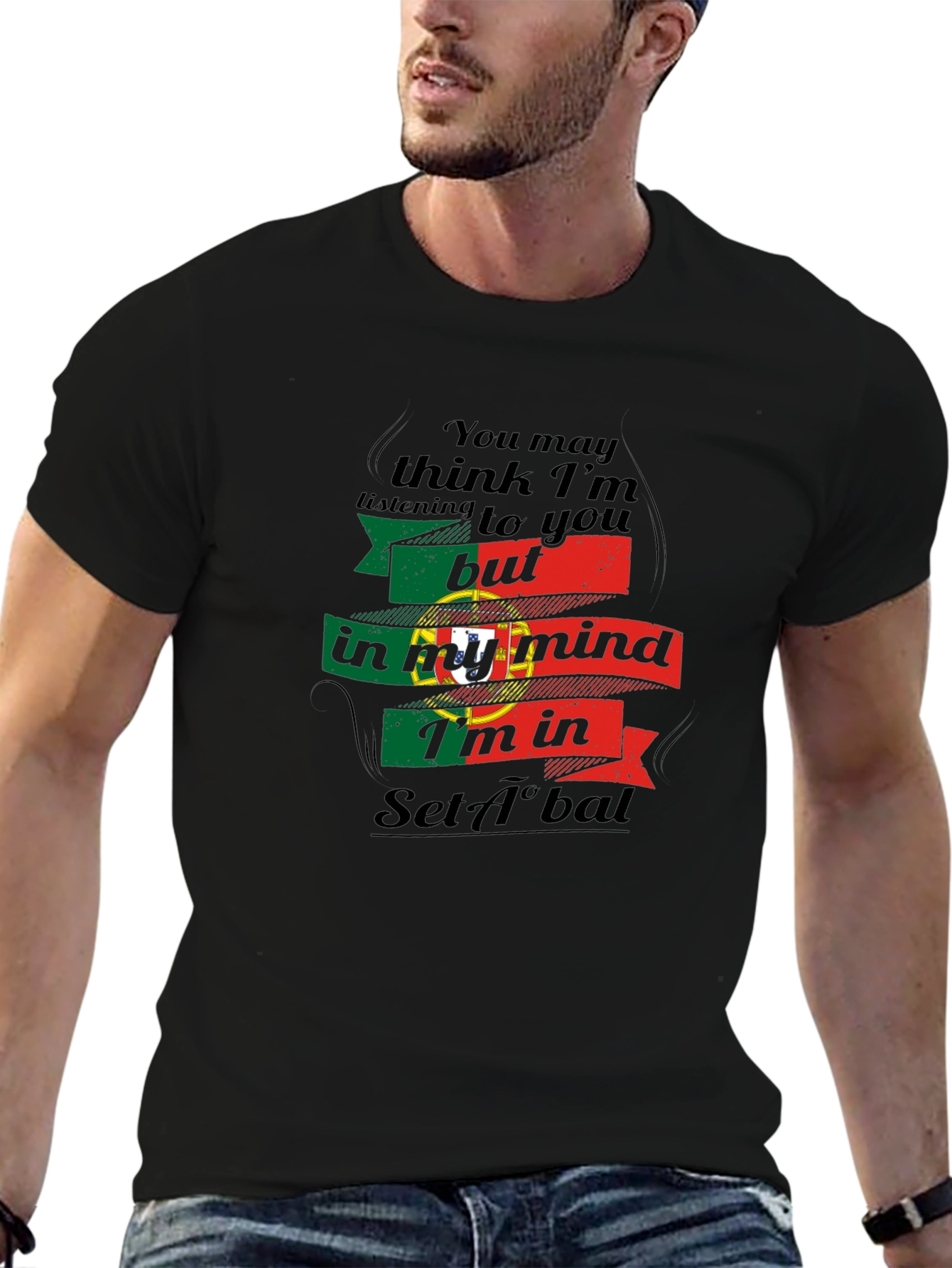 Portugal Setúbal Mind T-Shirt - Novelty Flag Tee
