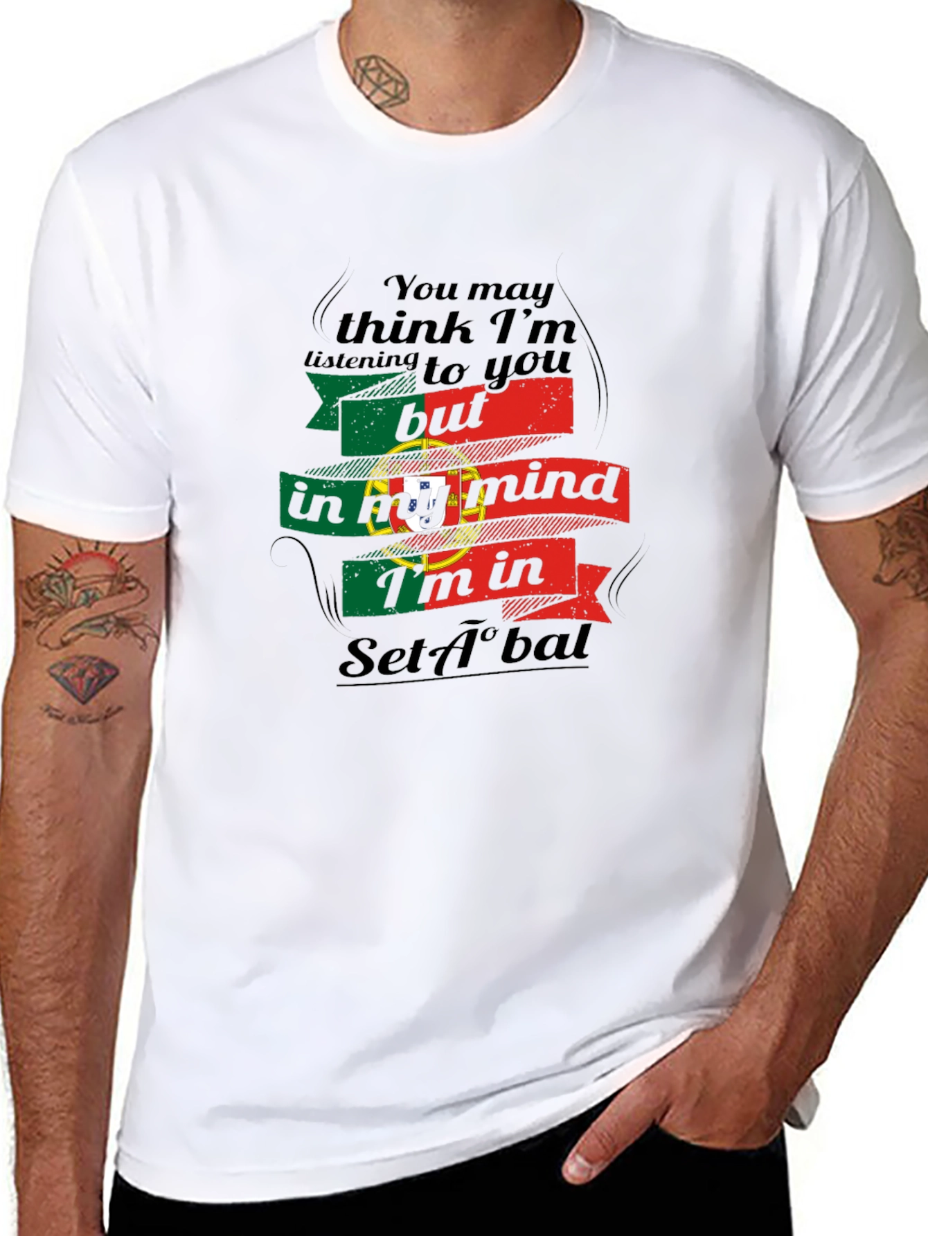 Portugal Setúbal Mind T-Shirt - Novelty Flag Tee