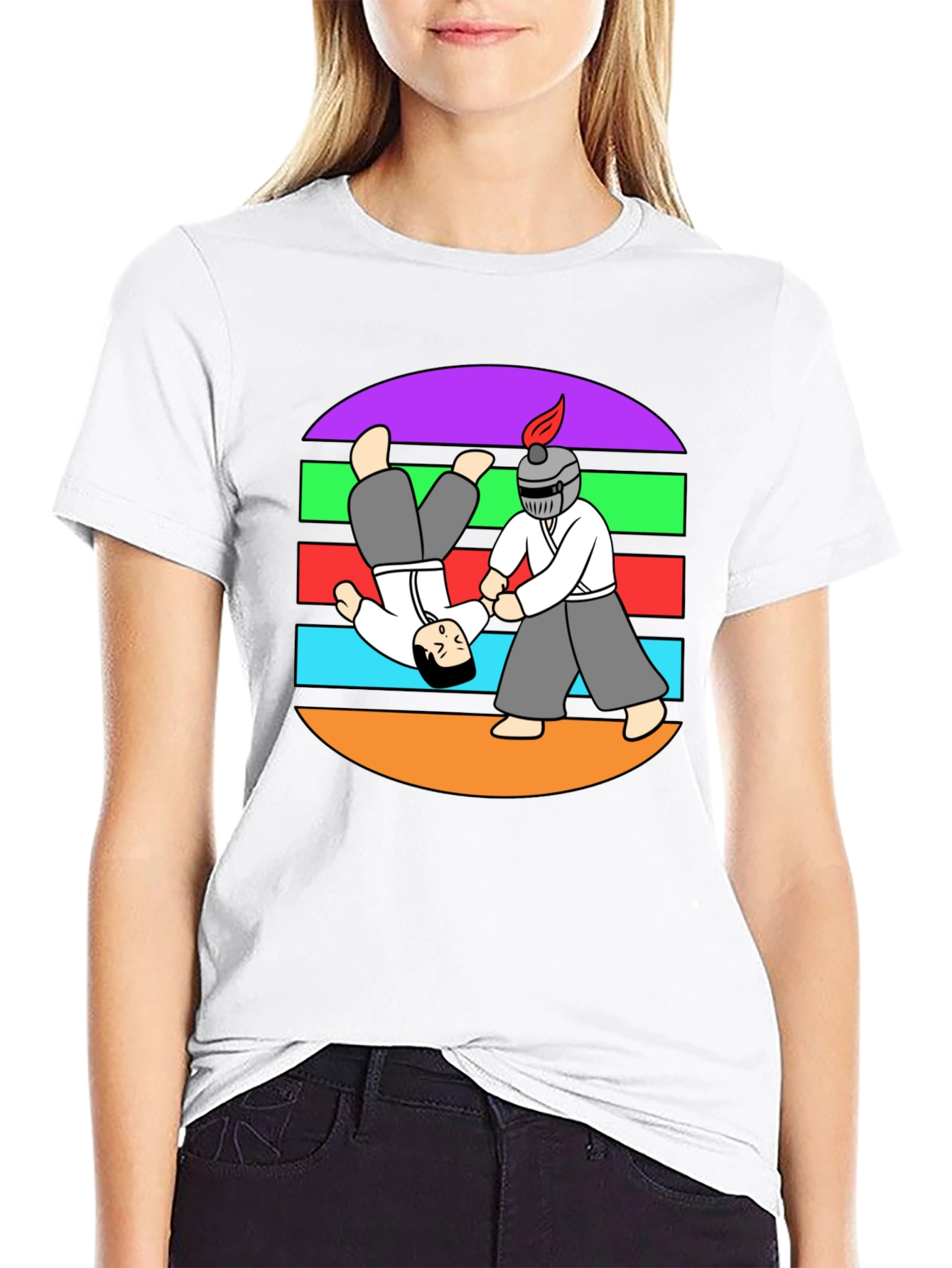 Aikido T-Shirt: Funny Martial Arts Cartoon