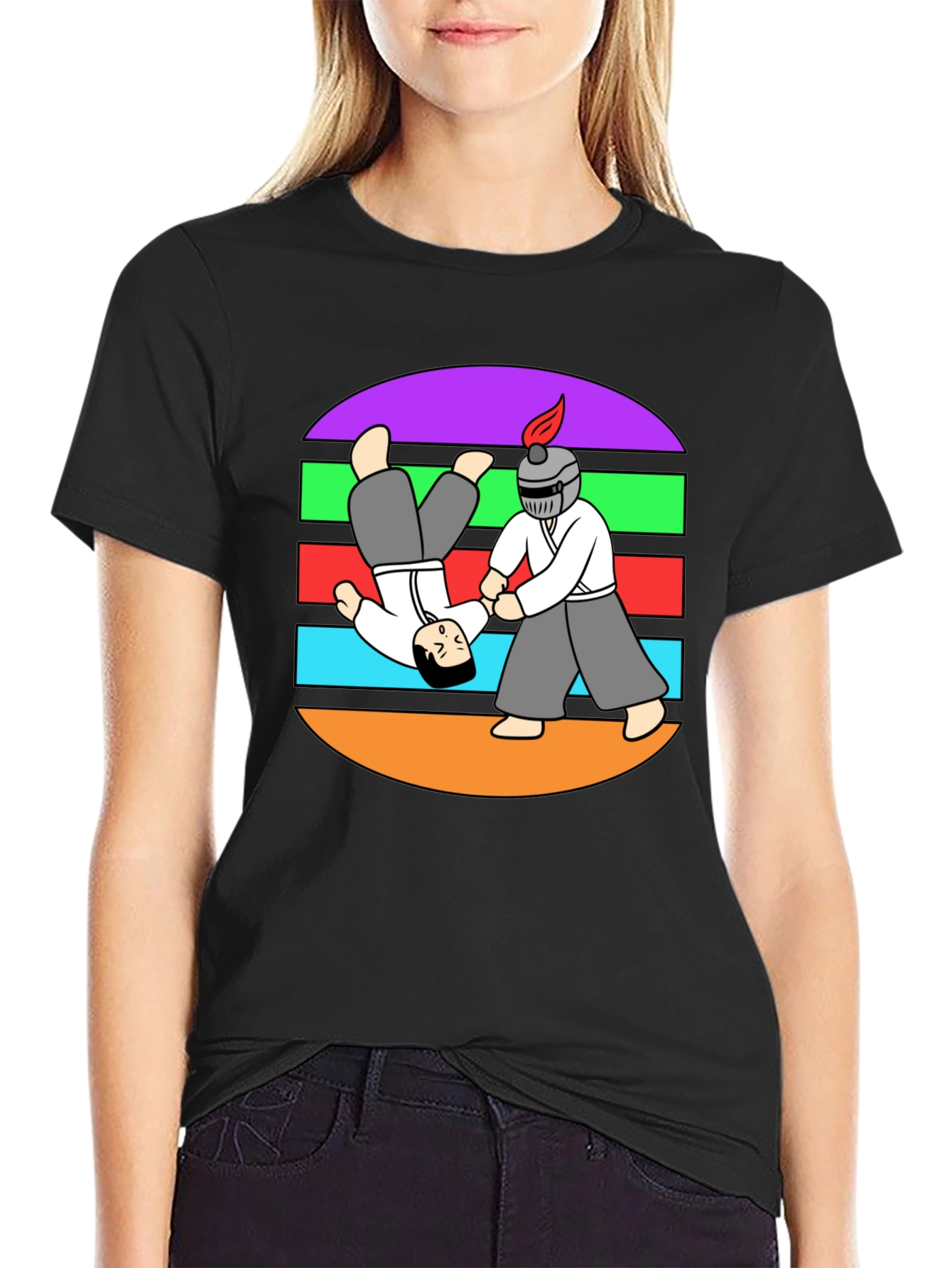 Aikido T-Shirt: Funny Martial Arts Cartoon