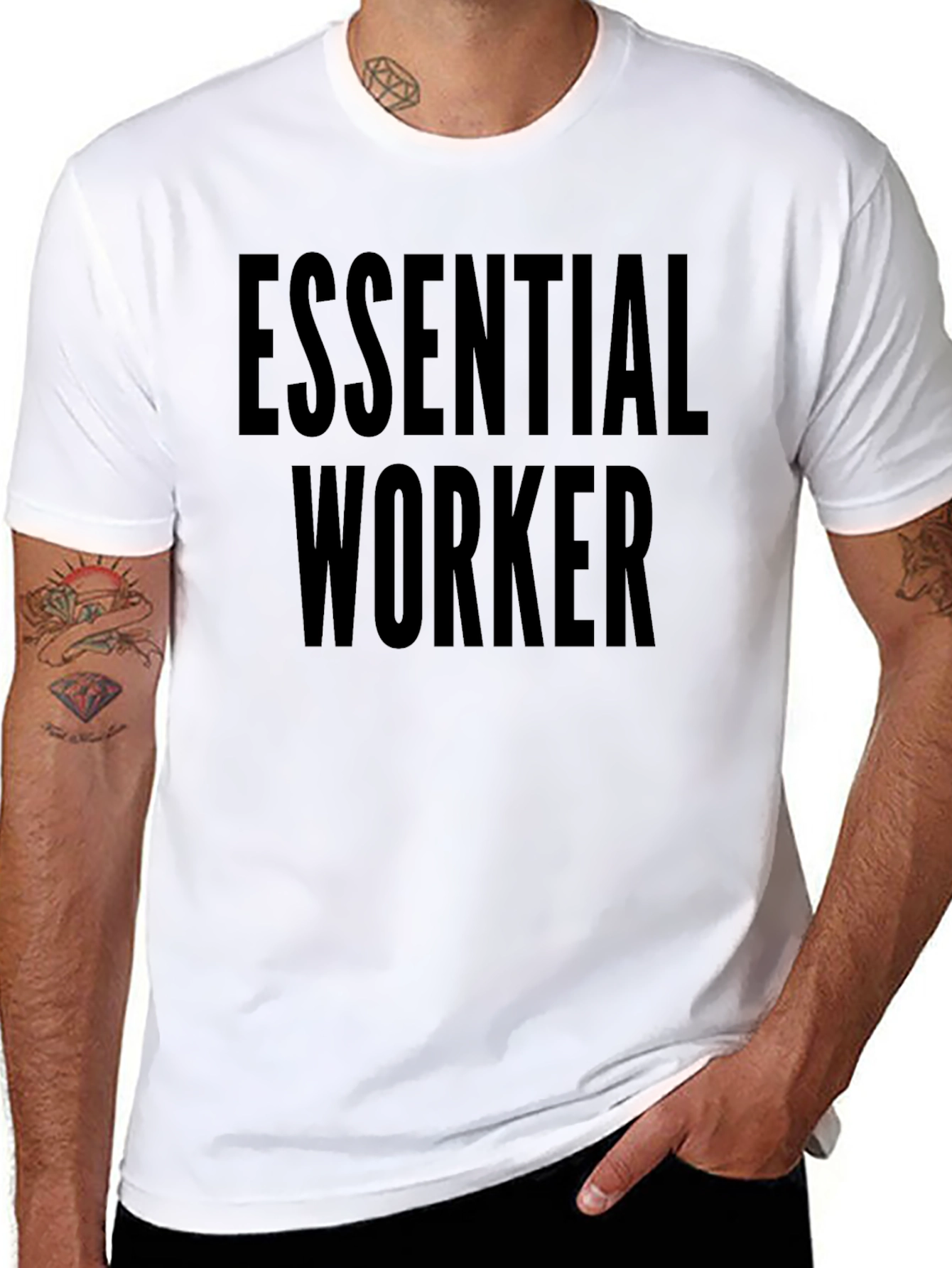 Essential Worker Black T-Shirt