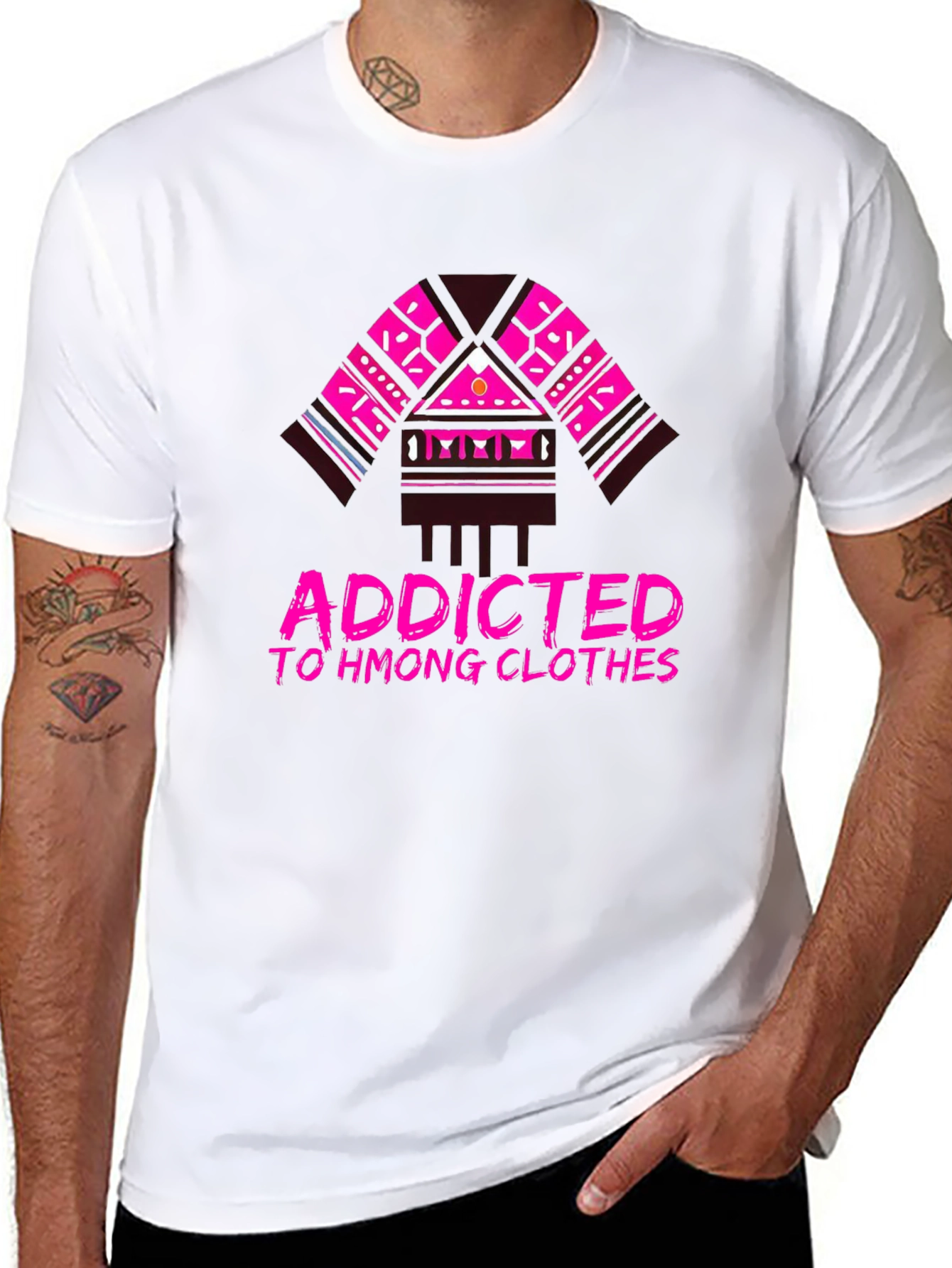 Addicted to Hmong Clothes Graphic Tee
