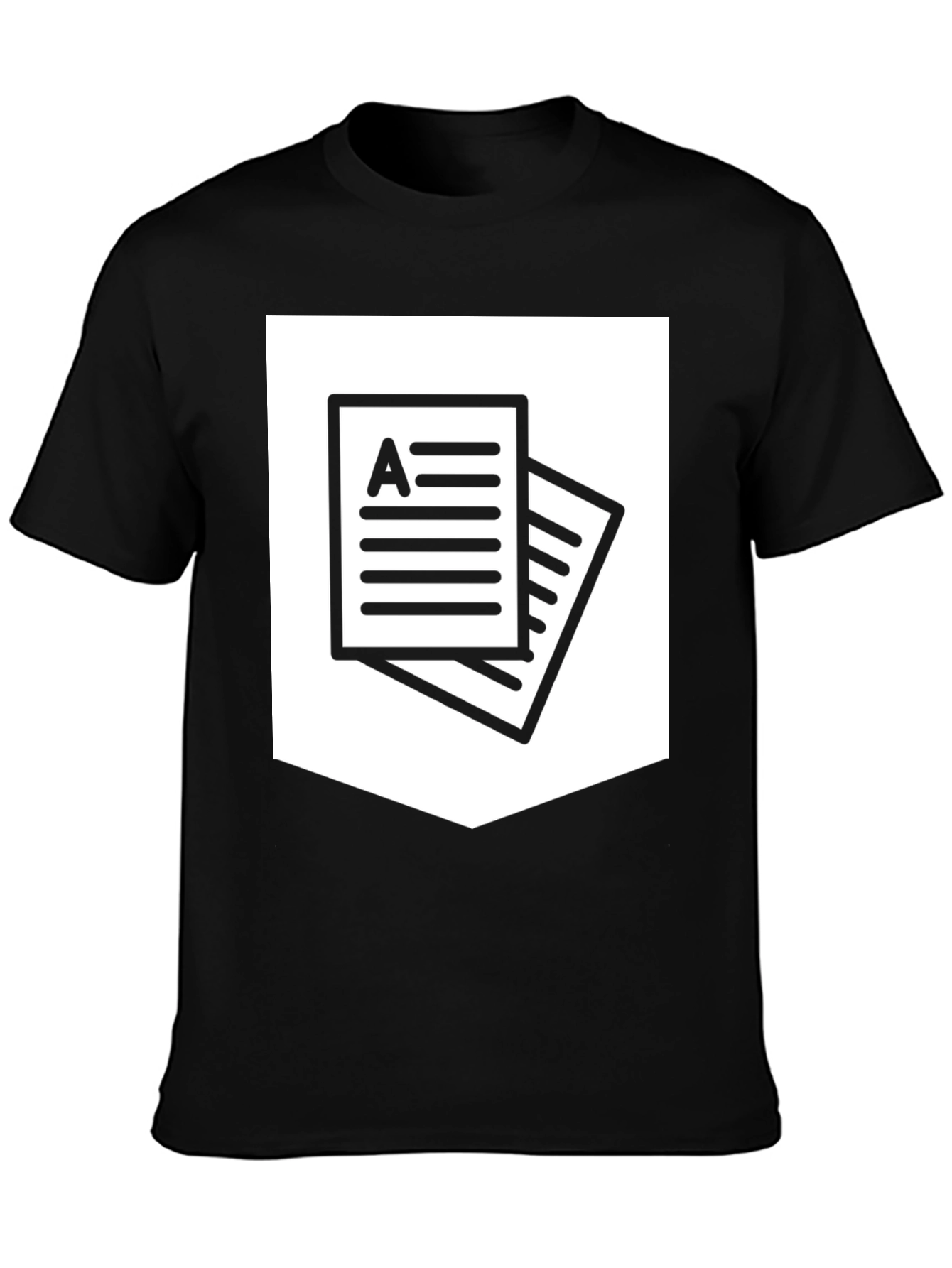 Statement T-Shirt - Black Paper Icon