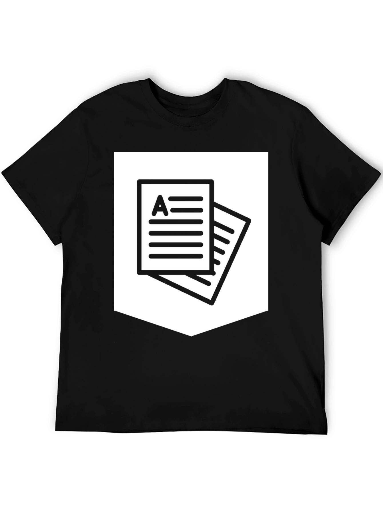 Statement T-Shirt - Black Paper Icon