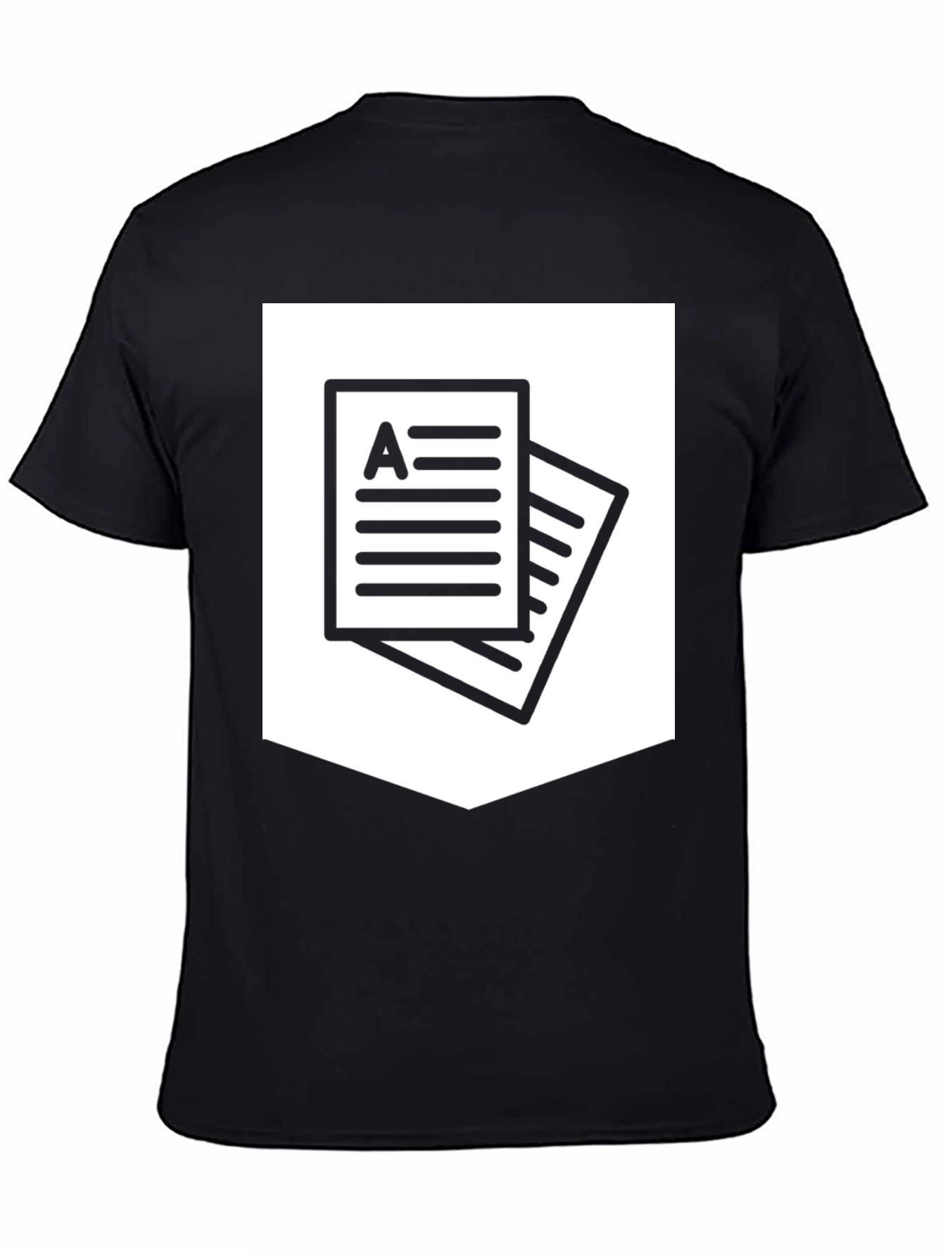 Statement T-Shirt - Black Paper Icon