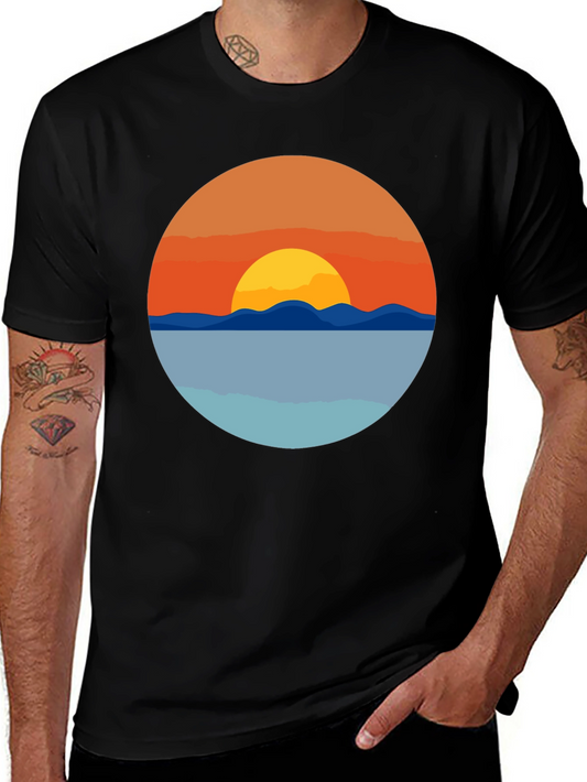 Sunset Graphic T-Shirt - Coastal Design