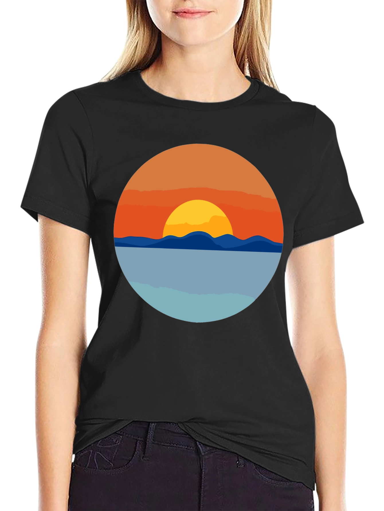 Sunset Graphic T-Shirt - Coastal Design