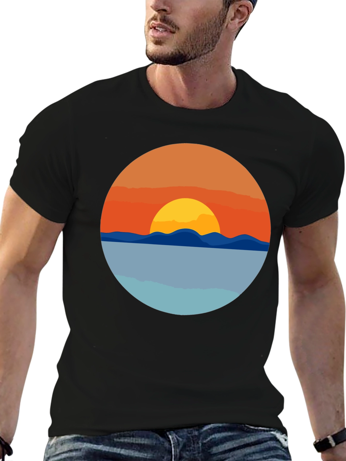 Sunset Graphic T-Shirt - Coastal Design