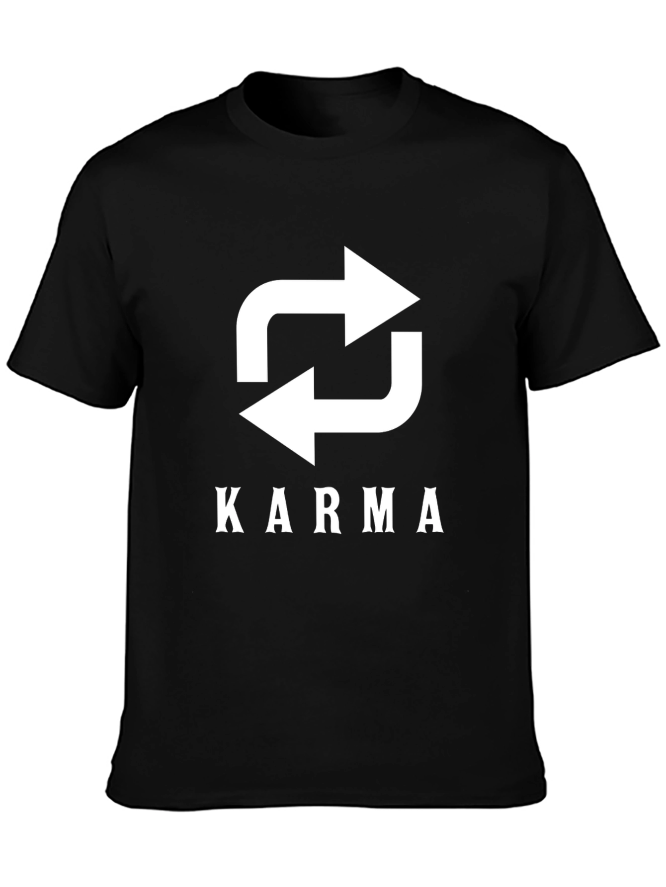 Karma Recycle Arrow Graphic Tee - Black
