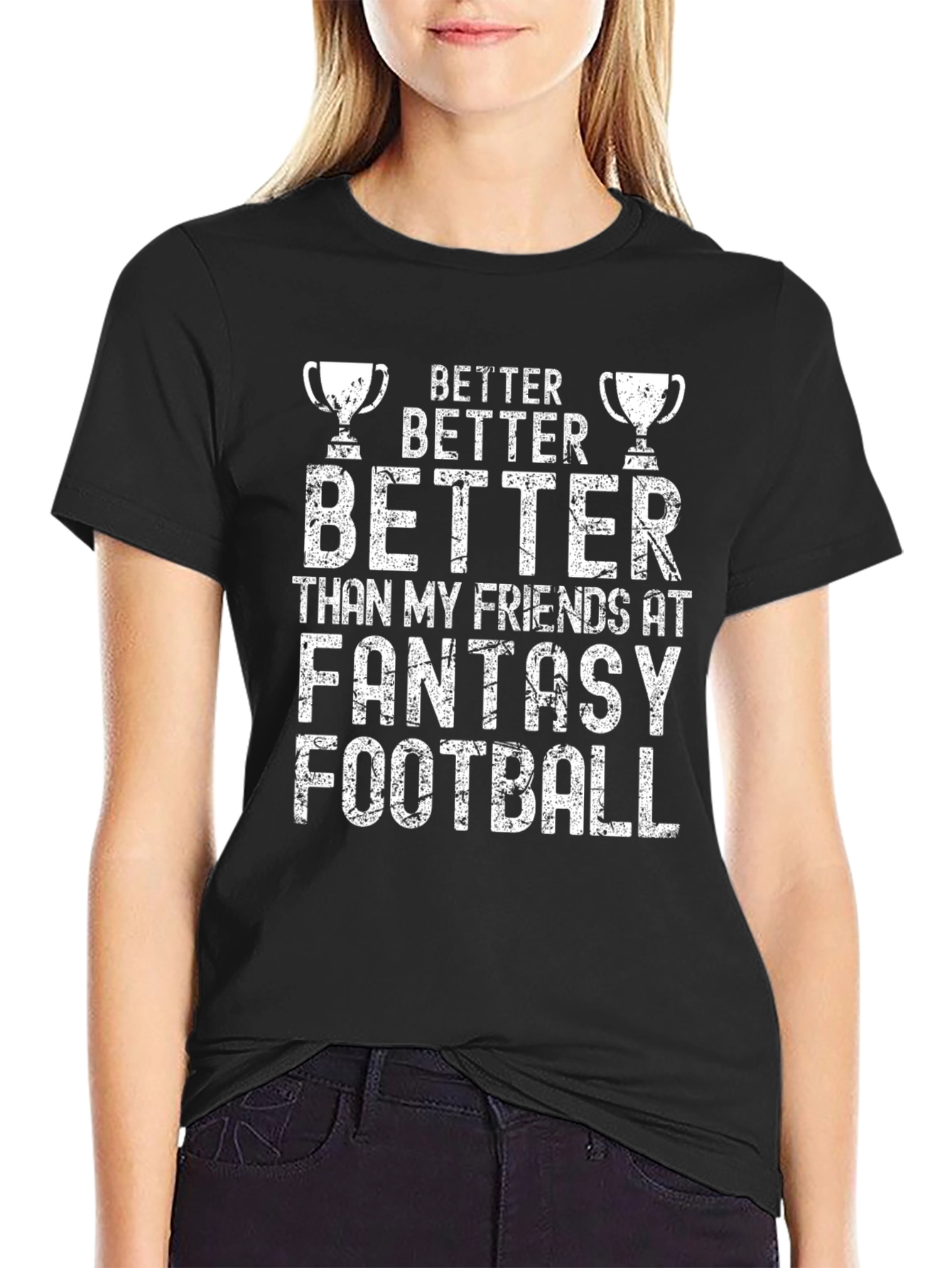 Better at Fantasy Football T-Shirt - Mens Black Tee