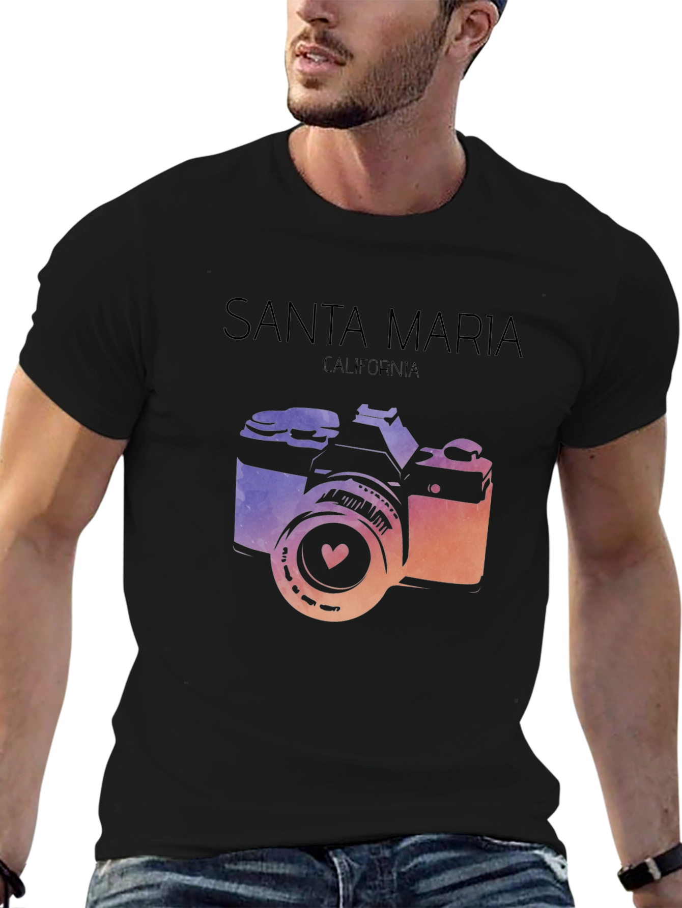 Santa Maria California Camera Graphic T-Shirt