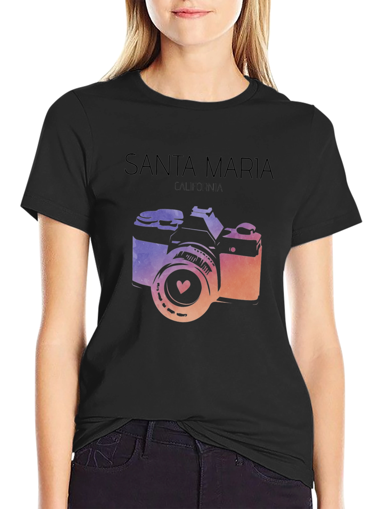 Santa Maria California Camera Graphic T-Shirt