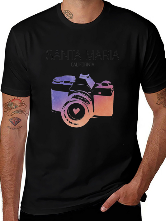 Santa Maria California Camera Graphic T-Shirt