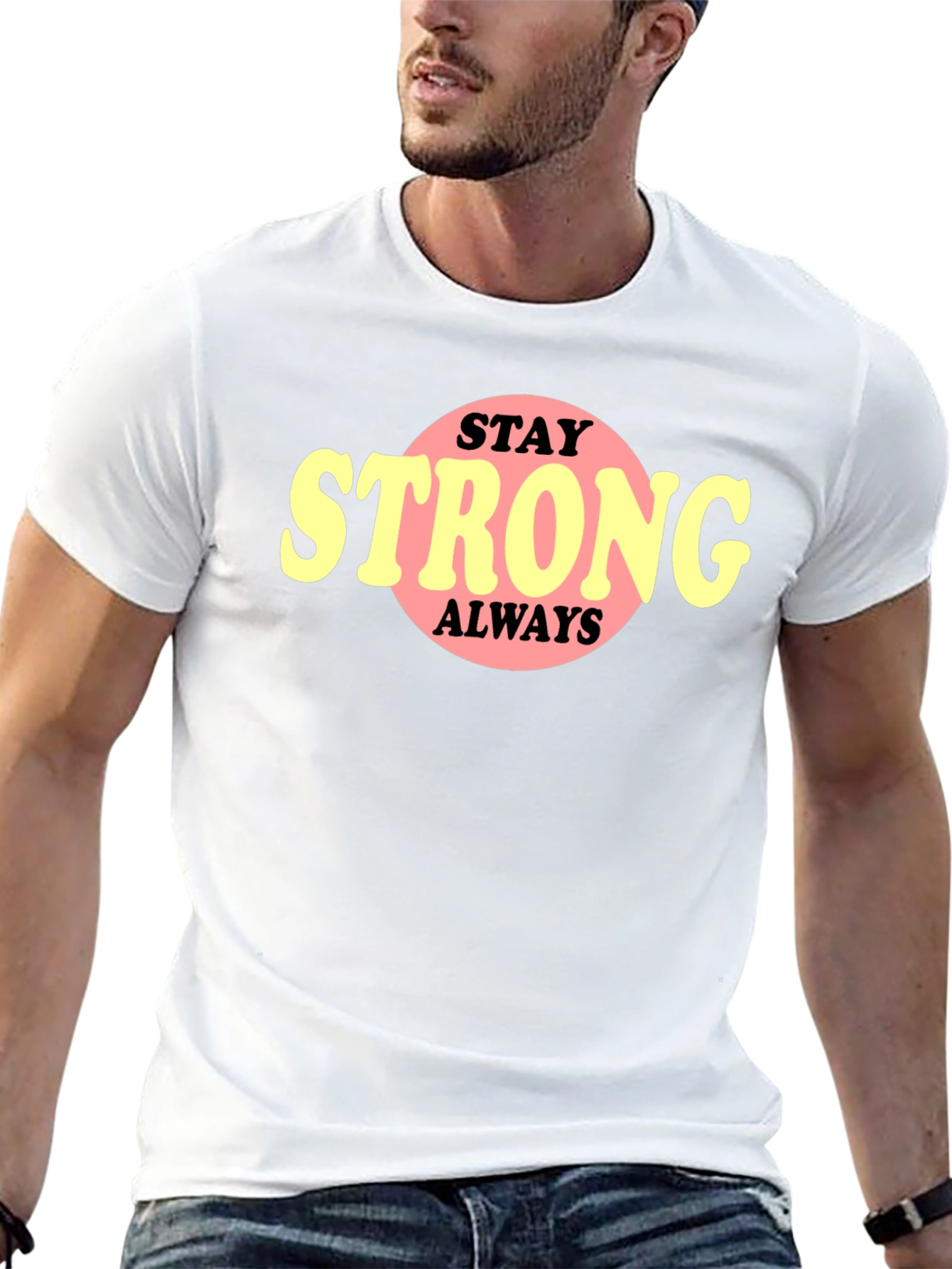 Stay Strong Always Graphic Tee - Black