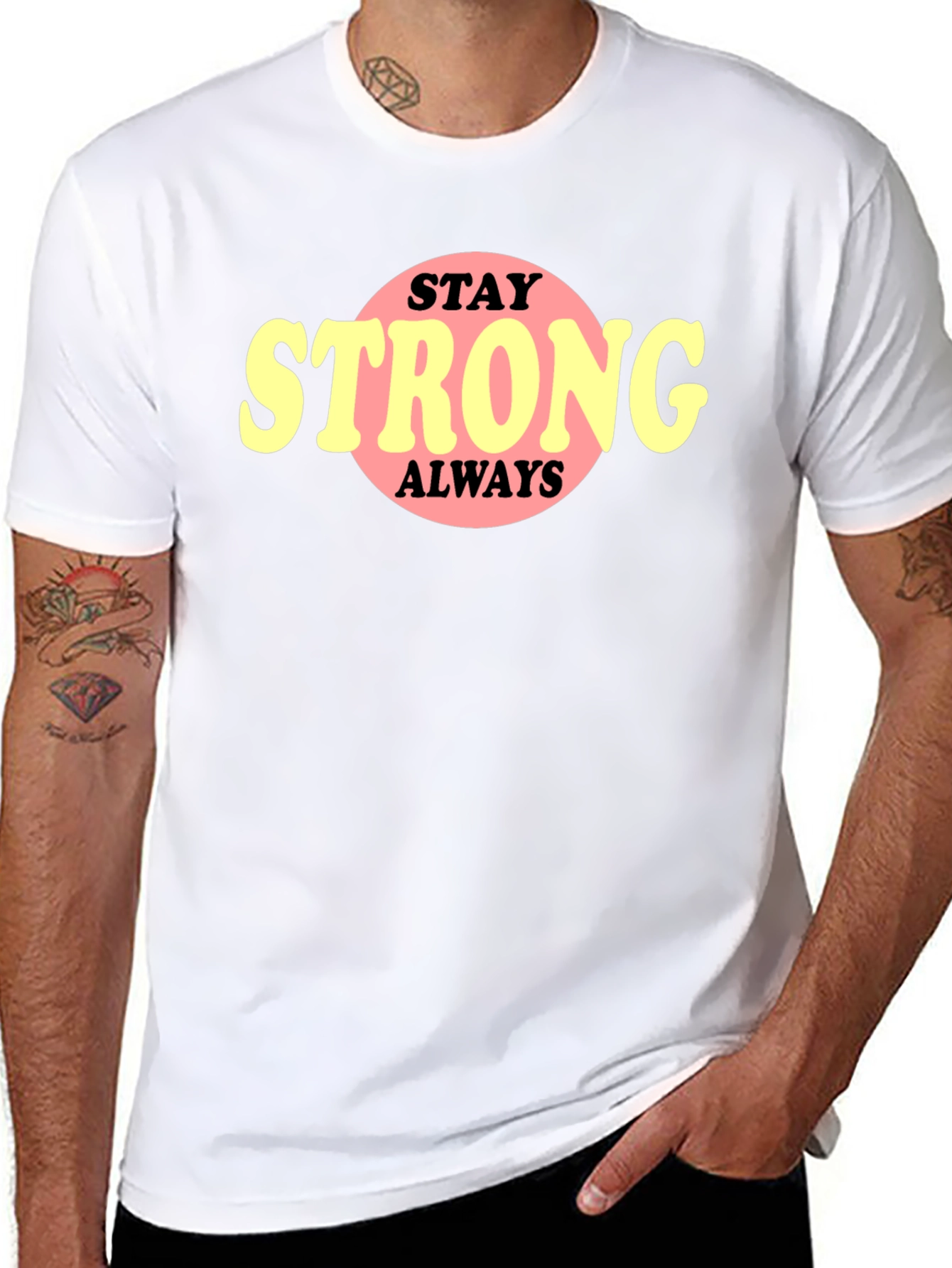 Stay Strong Always Graphic Tee - Black