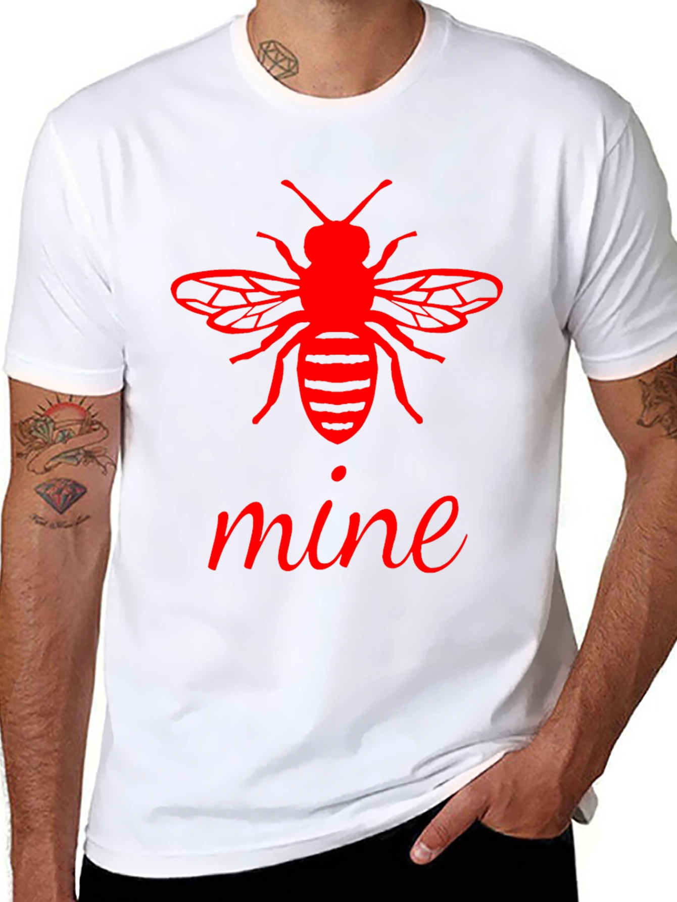 Bee Mine Graphic Tee - Stylish Black T-Shirt