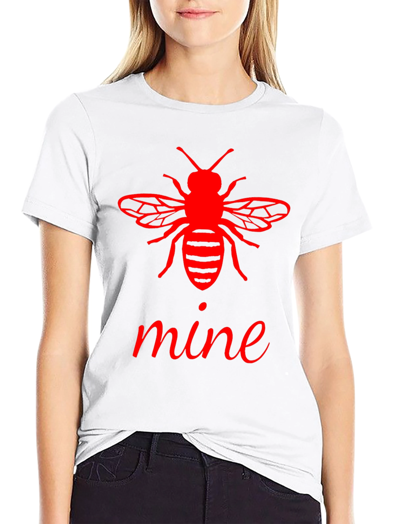 Bee Mine Graphic Tee - Stylish Black T-Shirt