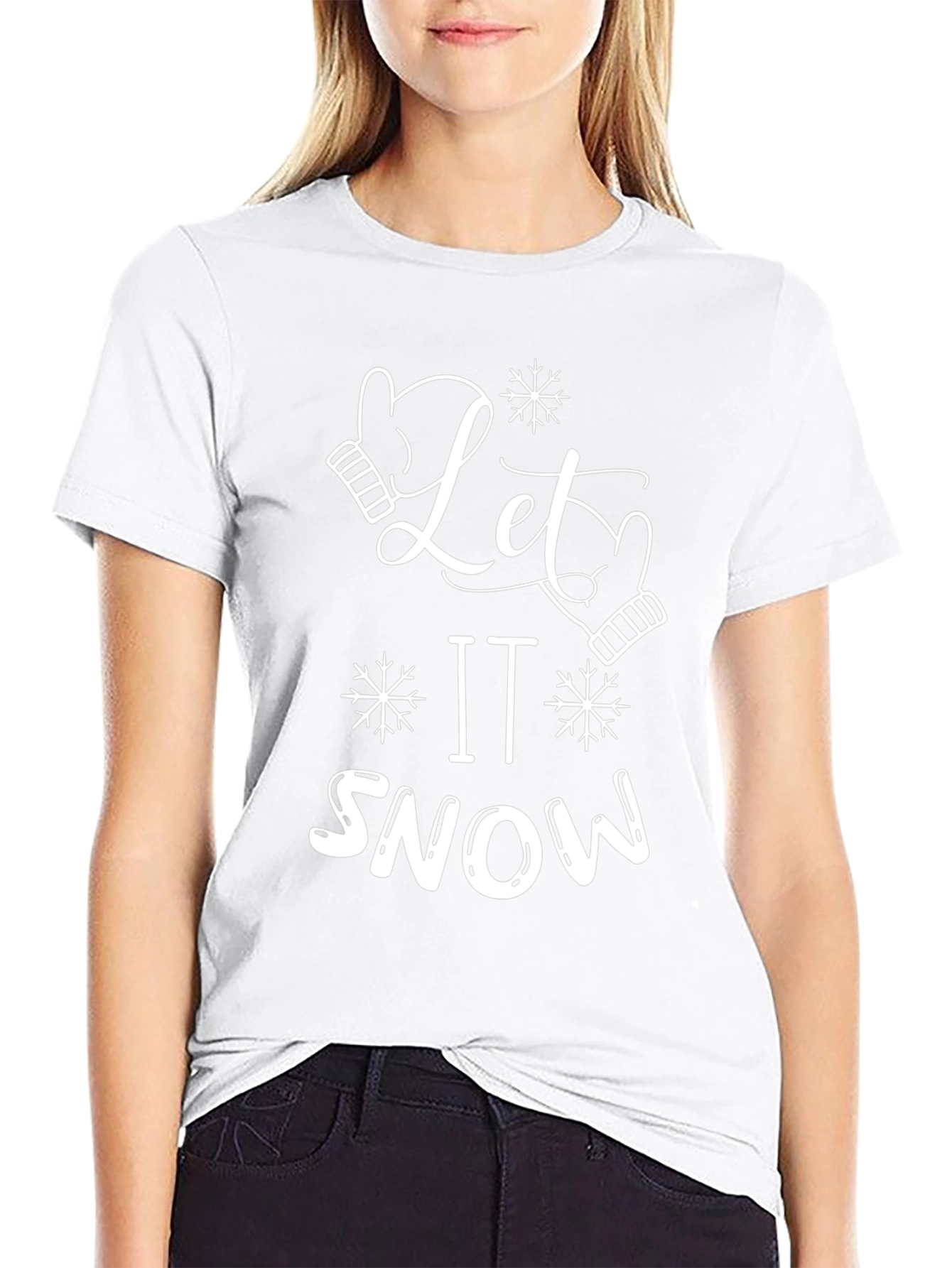 Let It Snow Graphic Tee - Holiday Shirt