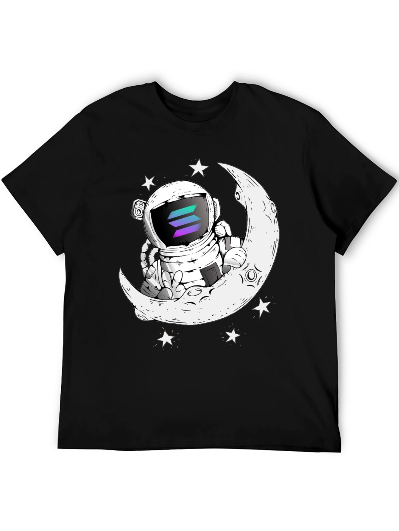 Astronaut Moon T-Shirt - Crypto Space Tee