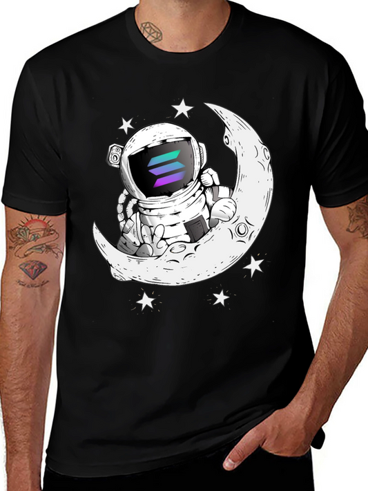 Astronaut Moon T-Shirt - Crypto Space Tee