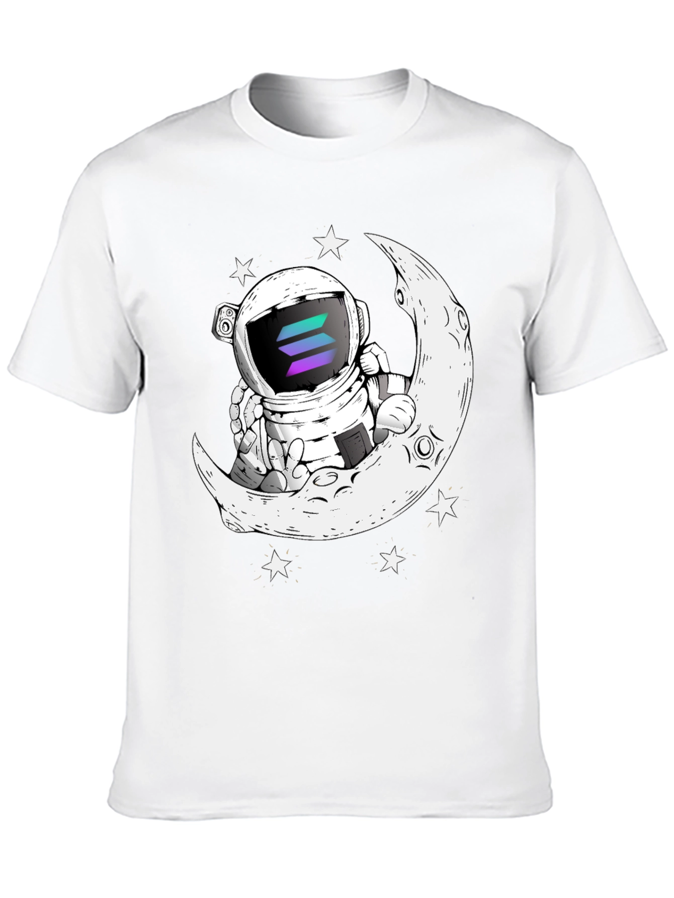 Astronaut Moon T-Shirt - Crypto Space Tee