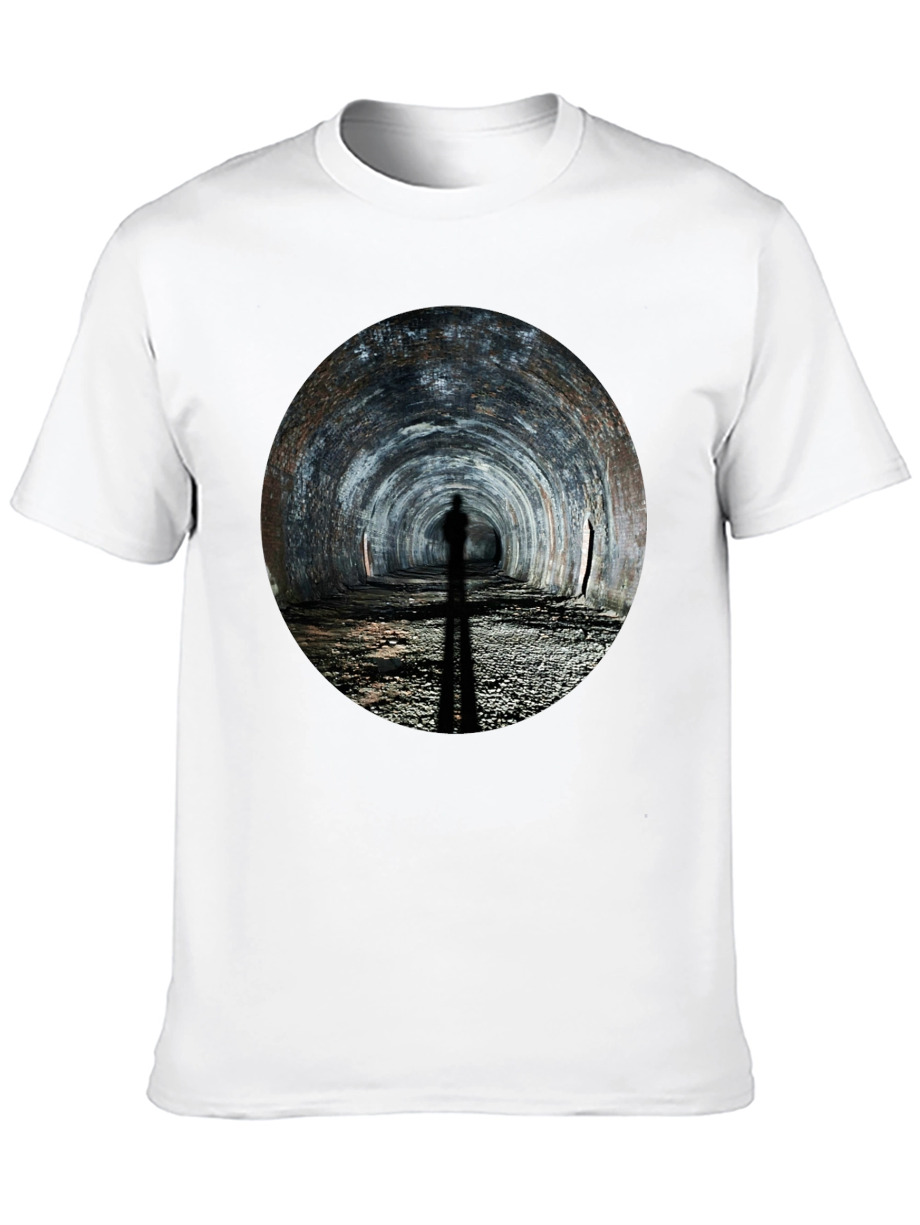 Tunnel Shadow T-Shirt: Dark & Mysterious Design