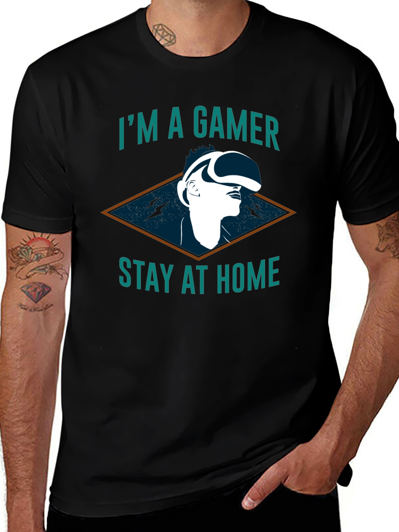 Gamer T-Shirt - Stay at Home and Game On!