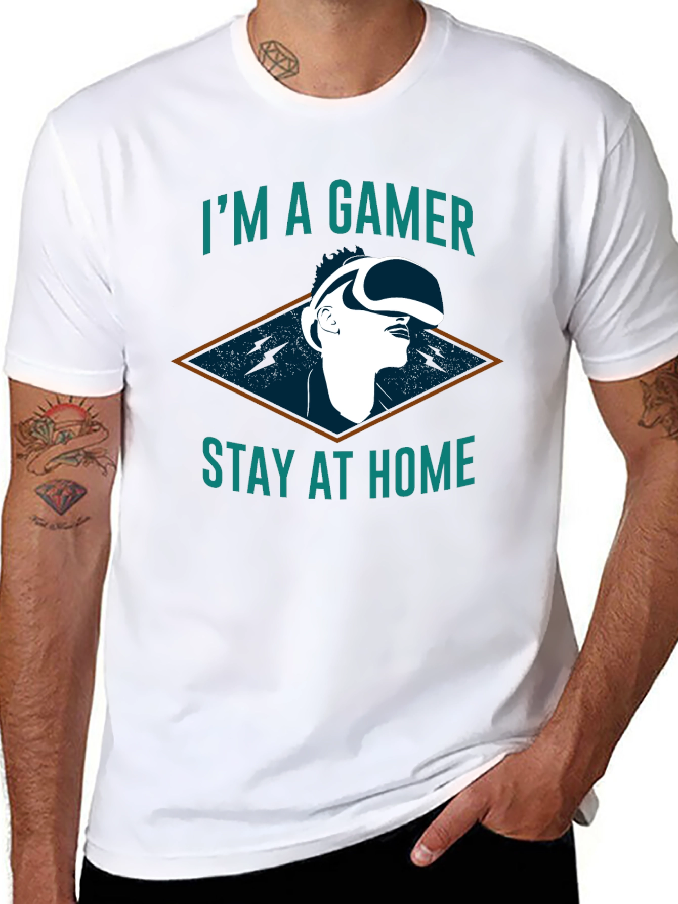 Gamer T-Shirt - Stay at Home and Game On!