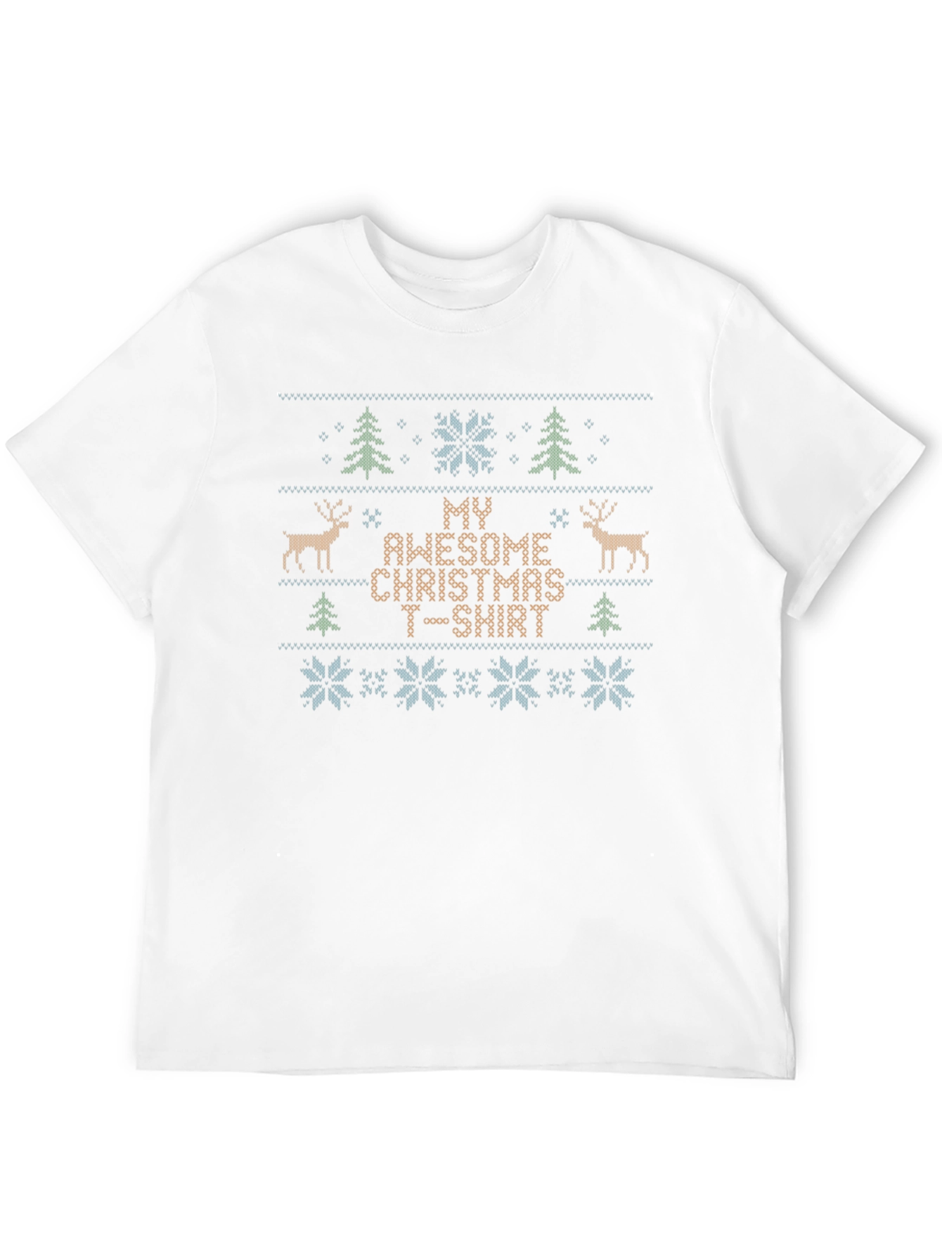 Awesome Christmas T-Shirt Ugly Sweater Knit