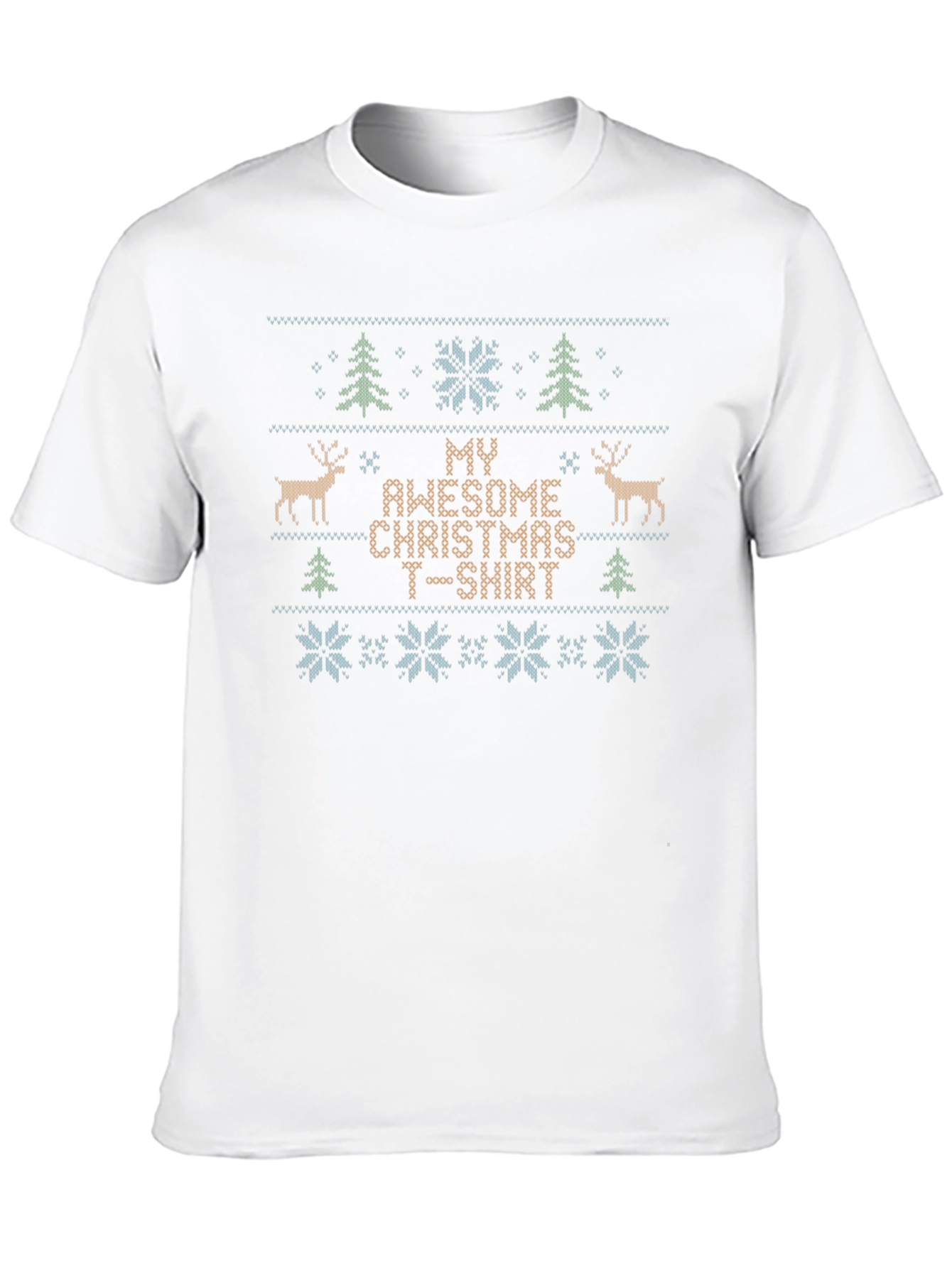 Awesome Christmas T-Shirt Ugly Sweater Knit