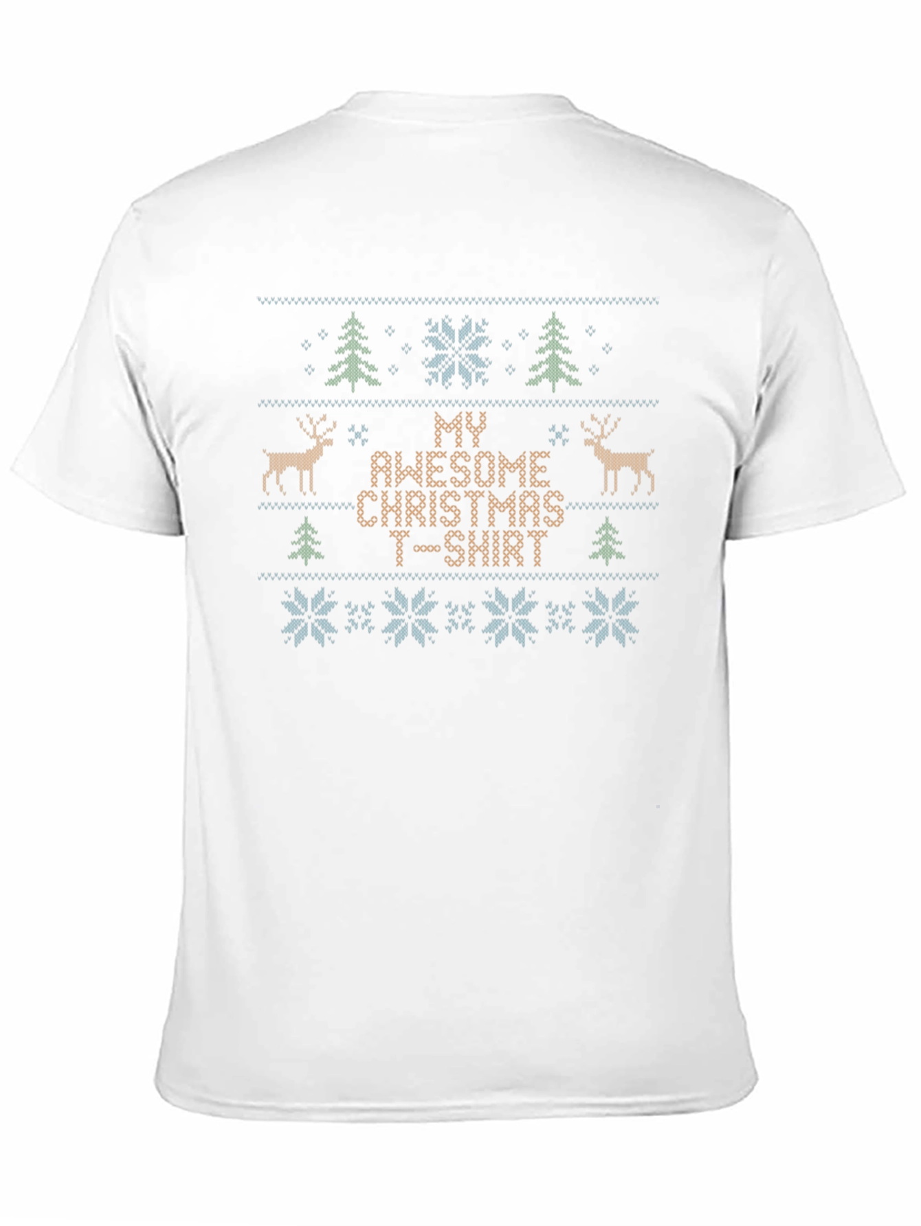 Awesome Christmas T-Shirt Ugly Sweater Knit