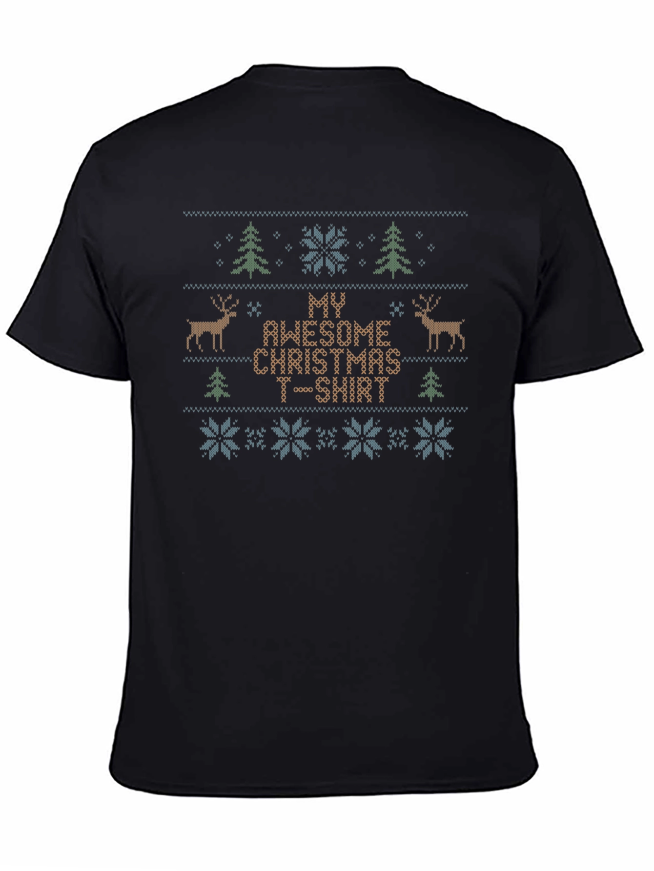 Awesome Christmas T-Shirt Ugly Sweater Knit