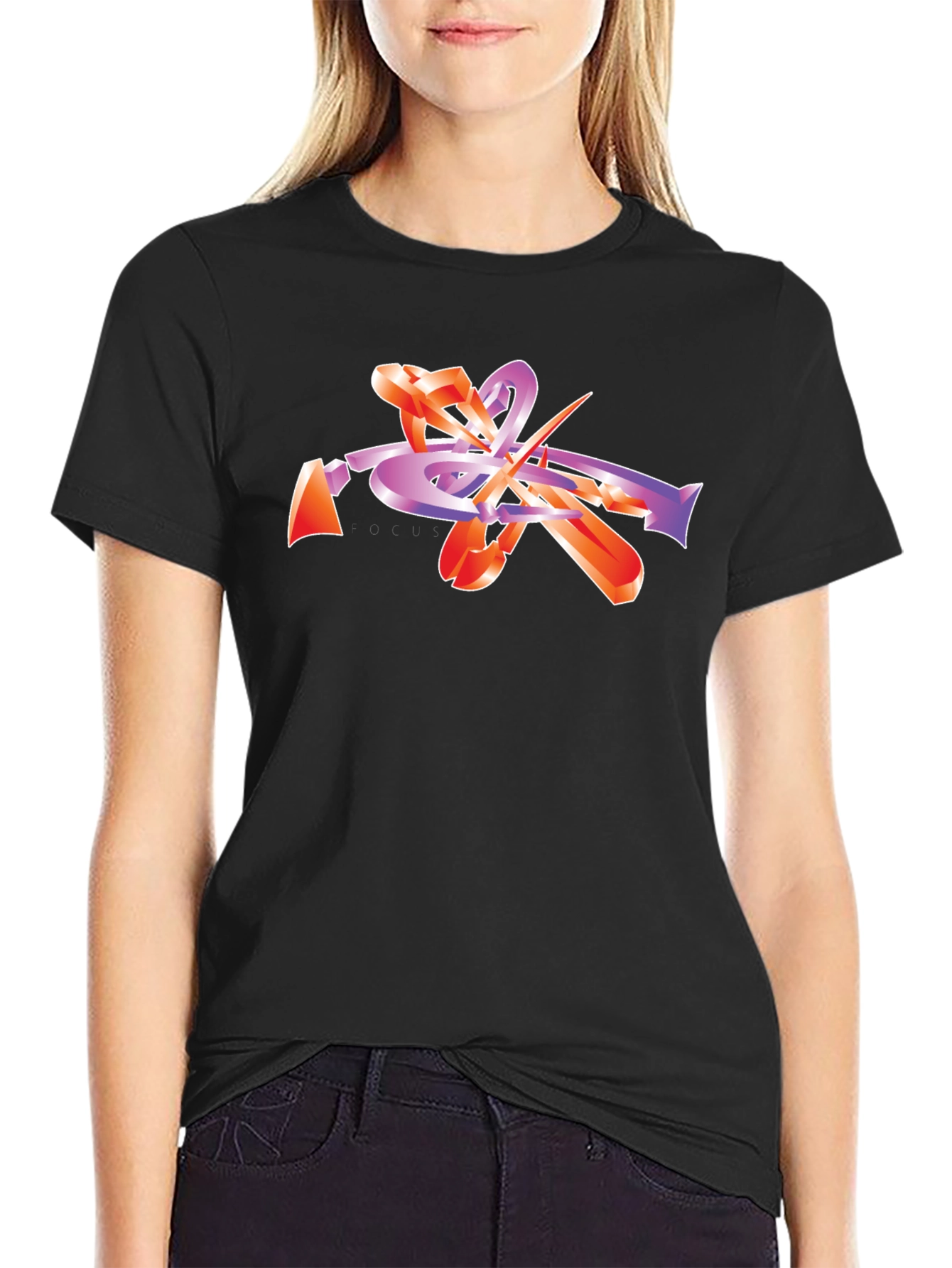 Abstract Trumpet Graphic Tee - Stylish Music Lover T-Shirt