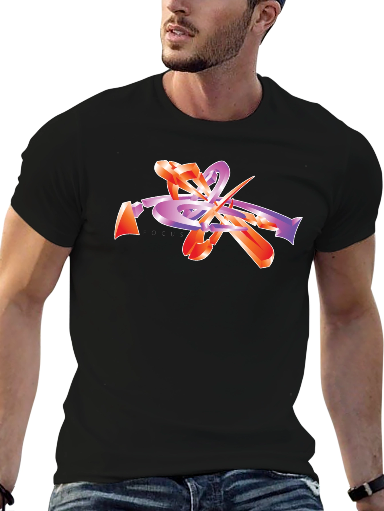 Abstract Trumpet Graphic Tee - Stylish Music Lover T-Shirt