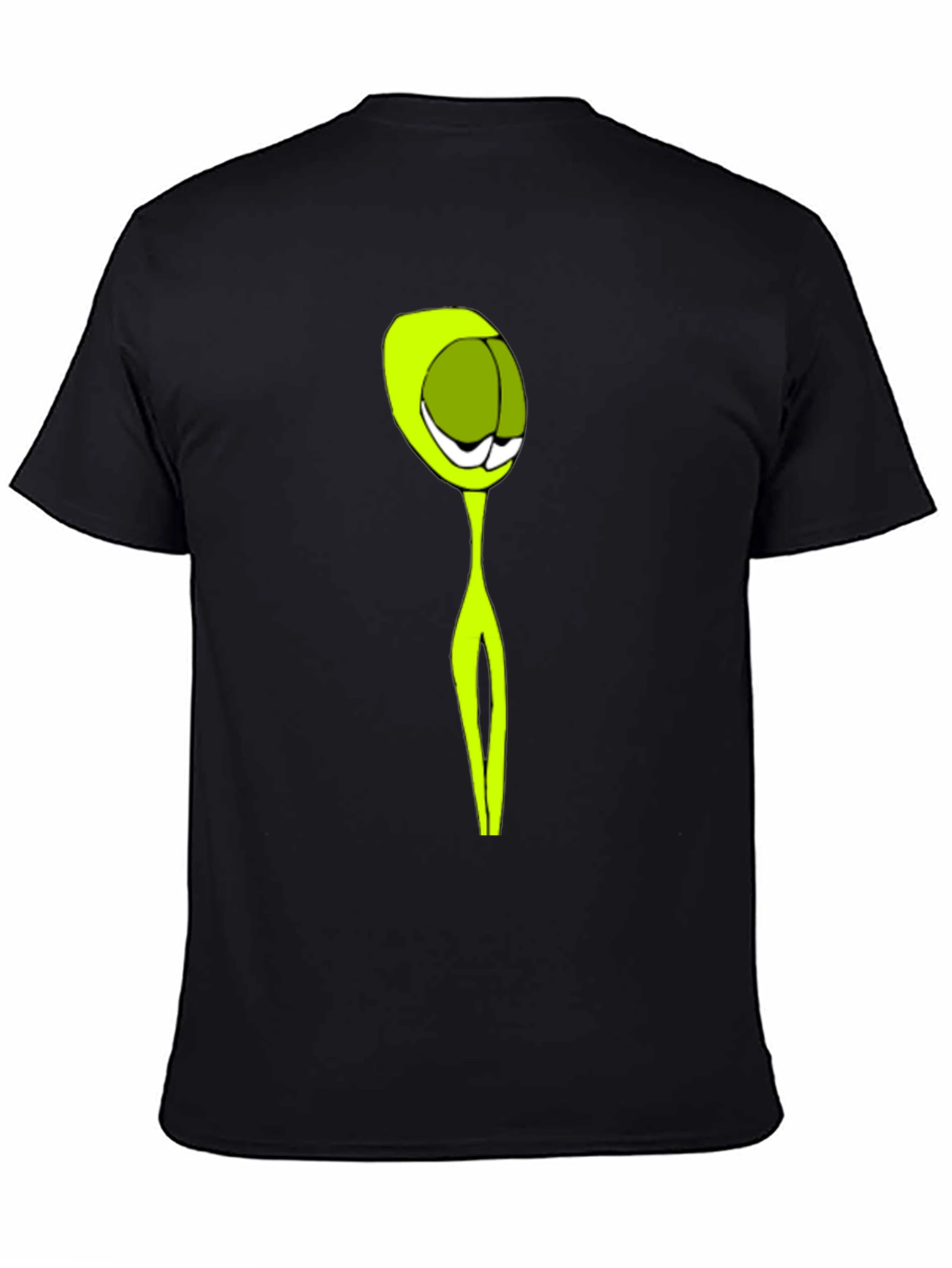 Abstract Alien Graphic Black T-Shirt