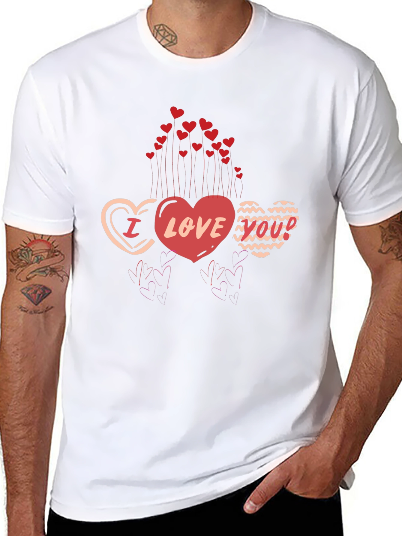 I Love You Heart Valentines T-Shirt
