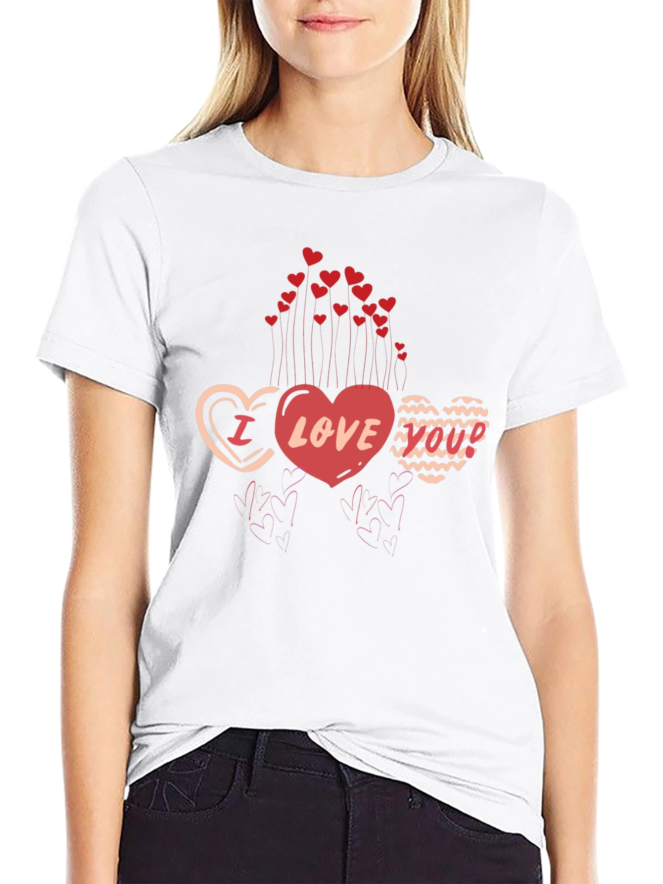 I Love You Heart Valentines T-Shirt