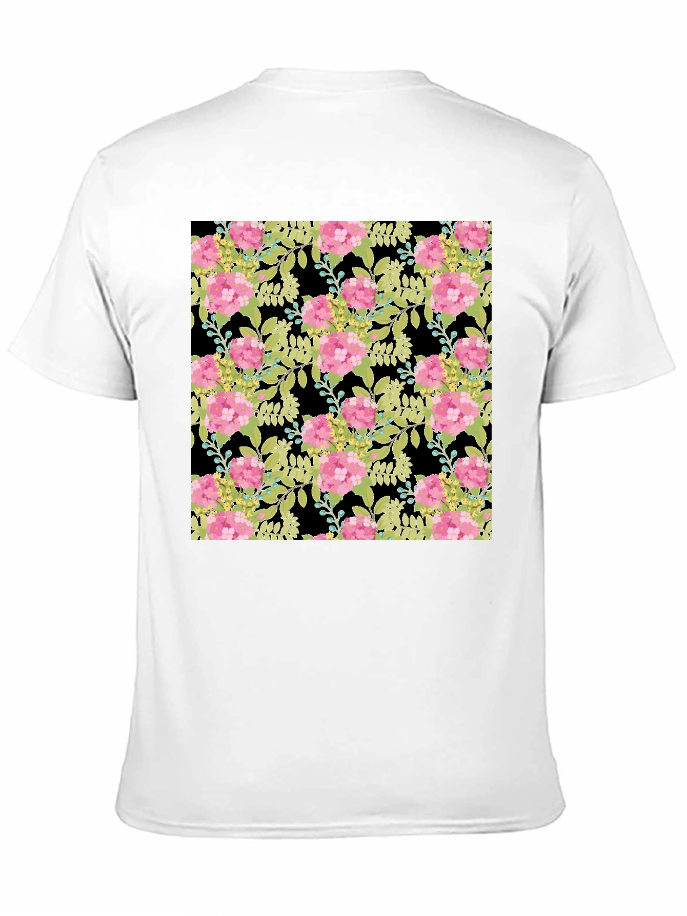 Floral Blossom Print Black T-Shirt