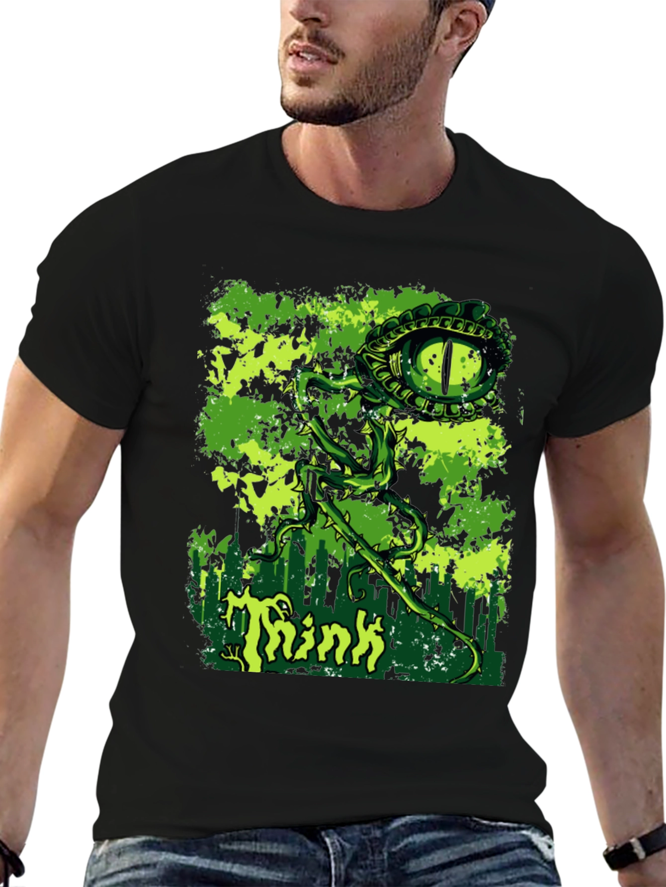Think Eye Graphic Black T-Shirt